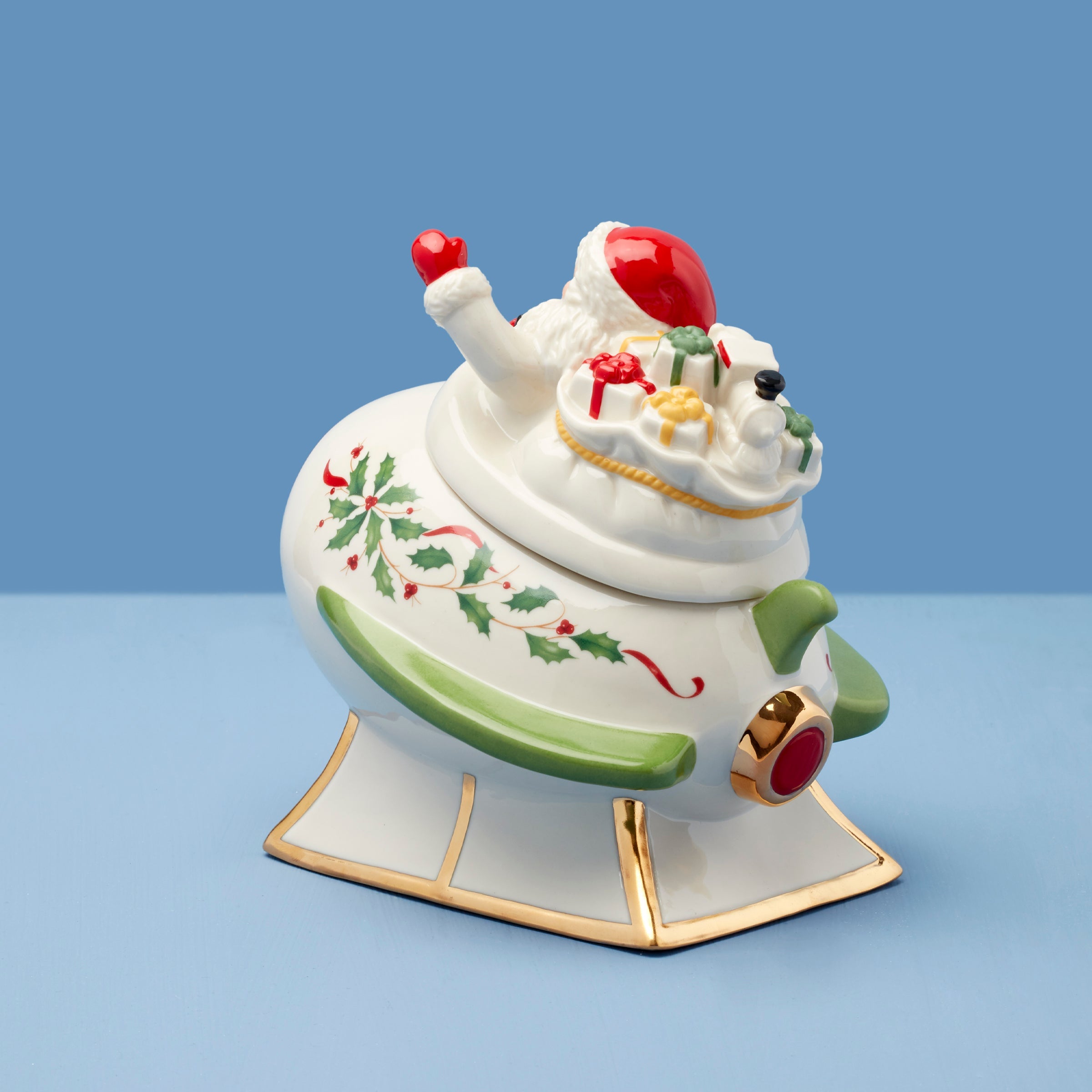 Holiday Santa's Rocket Covered Candy Dish - Image 3