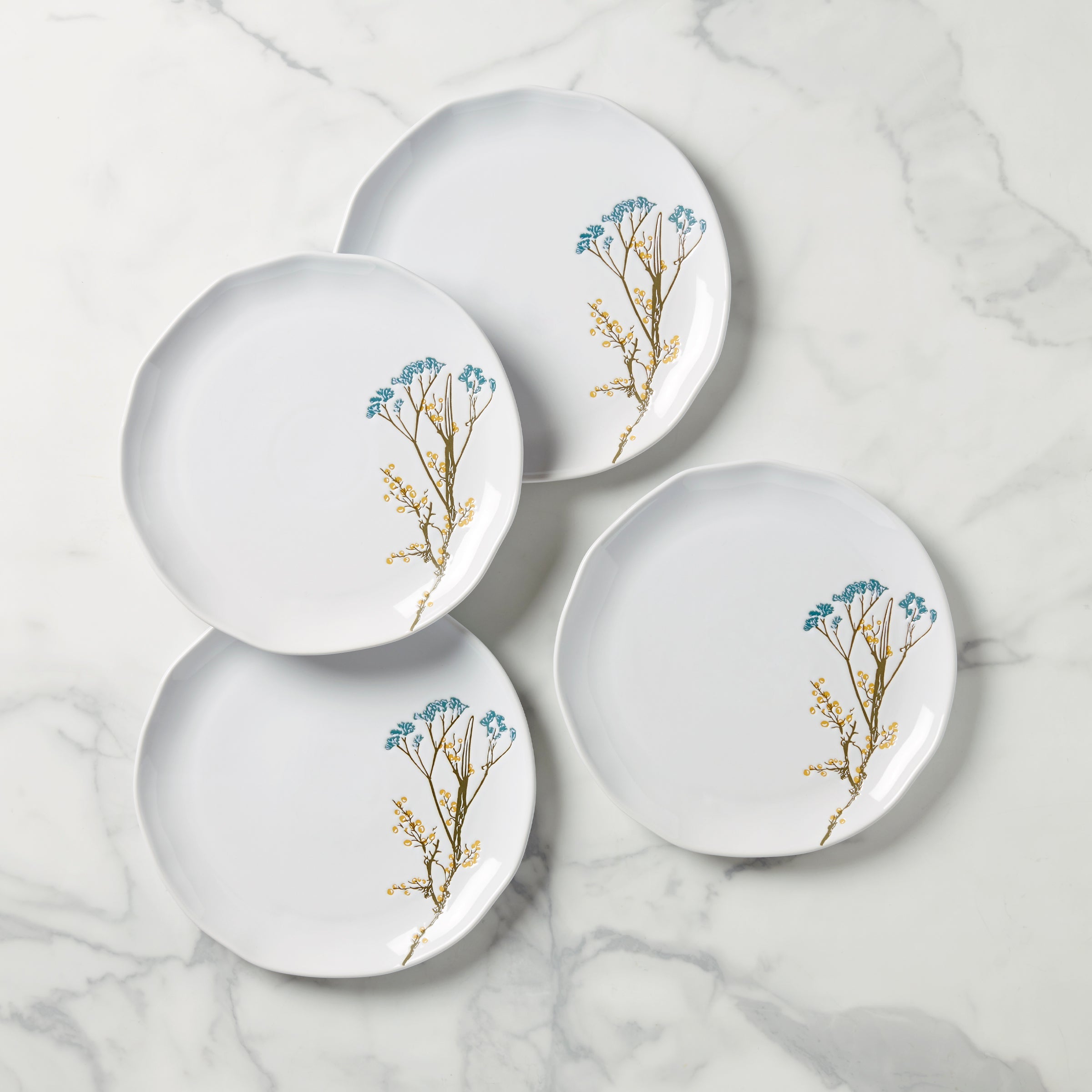 Wildflowers Dinner Plates Set for 4