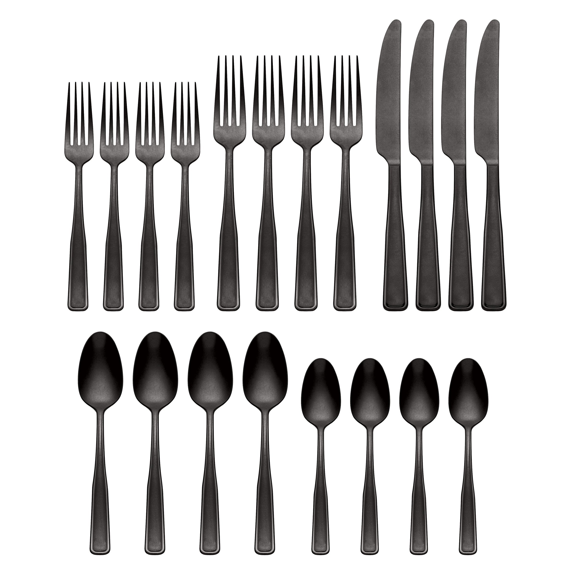 Alternative view of Reid Black Vintage 20 Piece Flatware Set