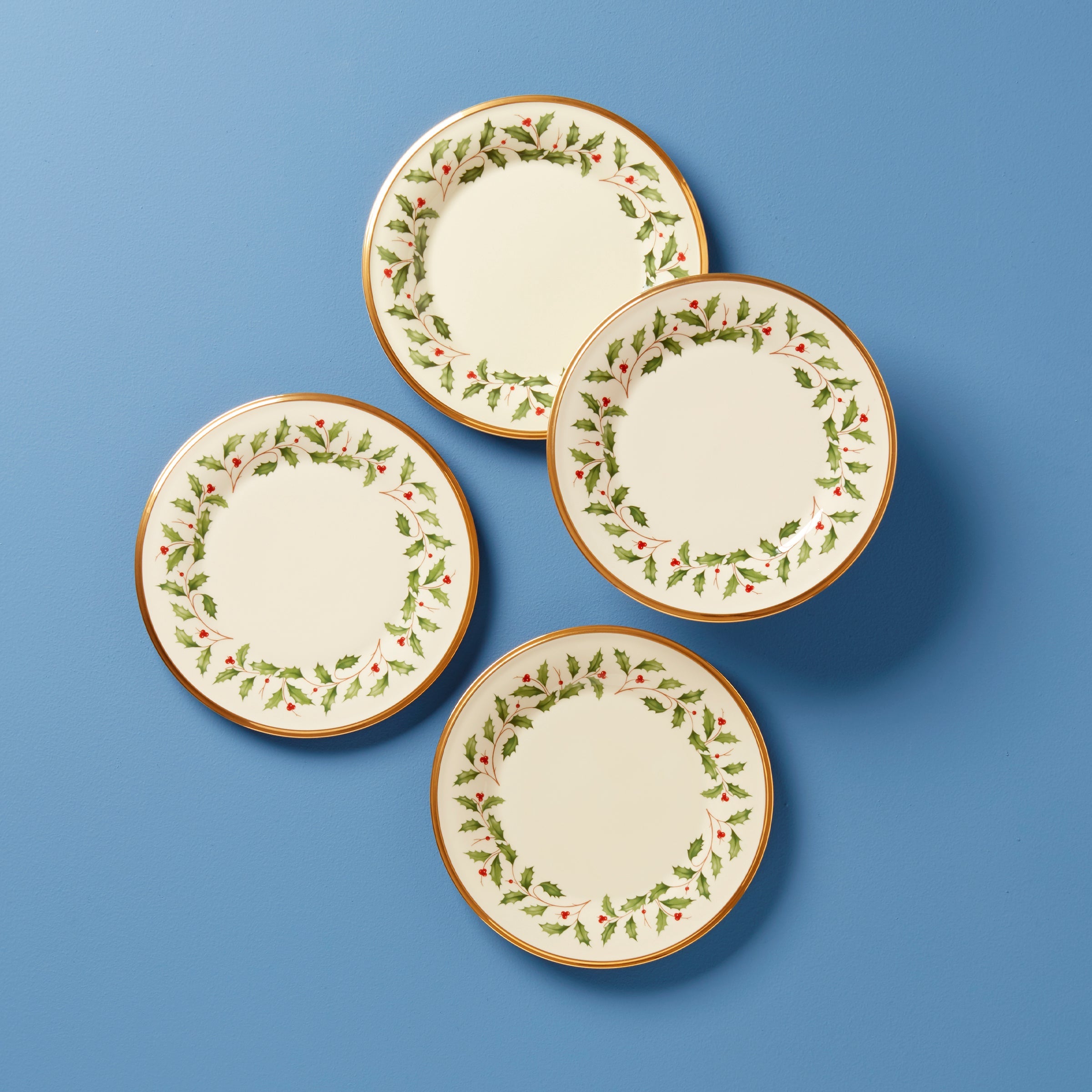 Holiday Salad Plates   Set of 4