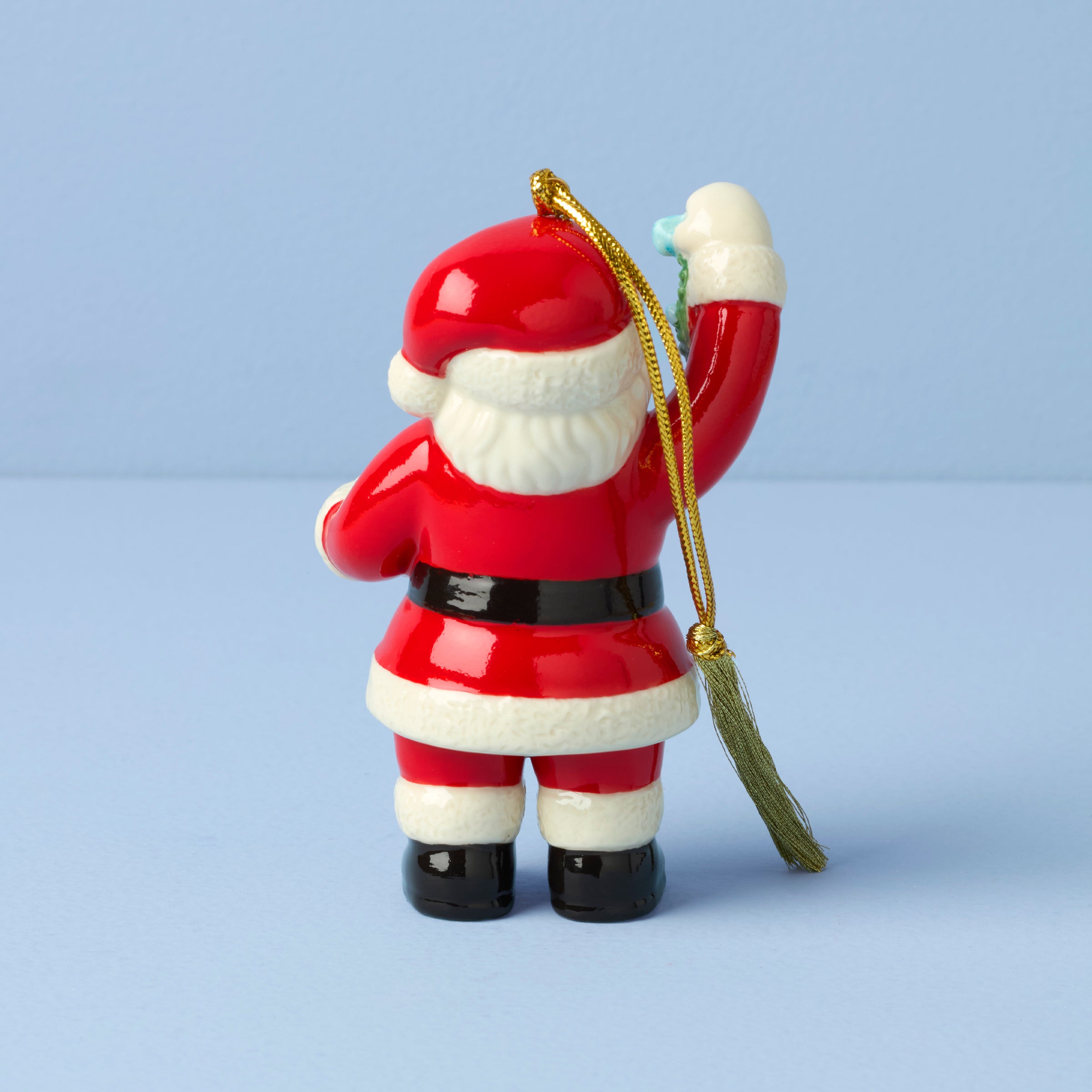 Alternative view of 2025 Santa With Mistletoe Ornament