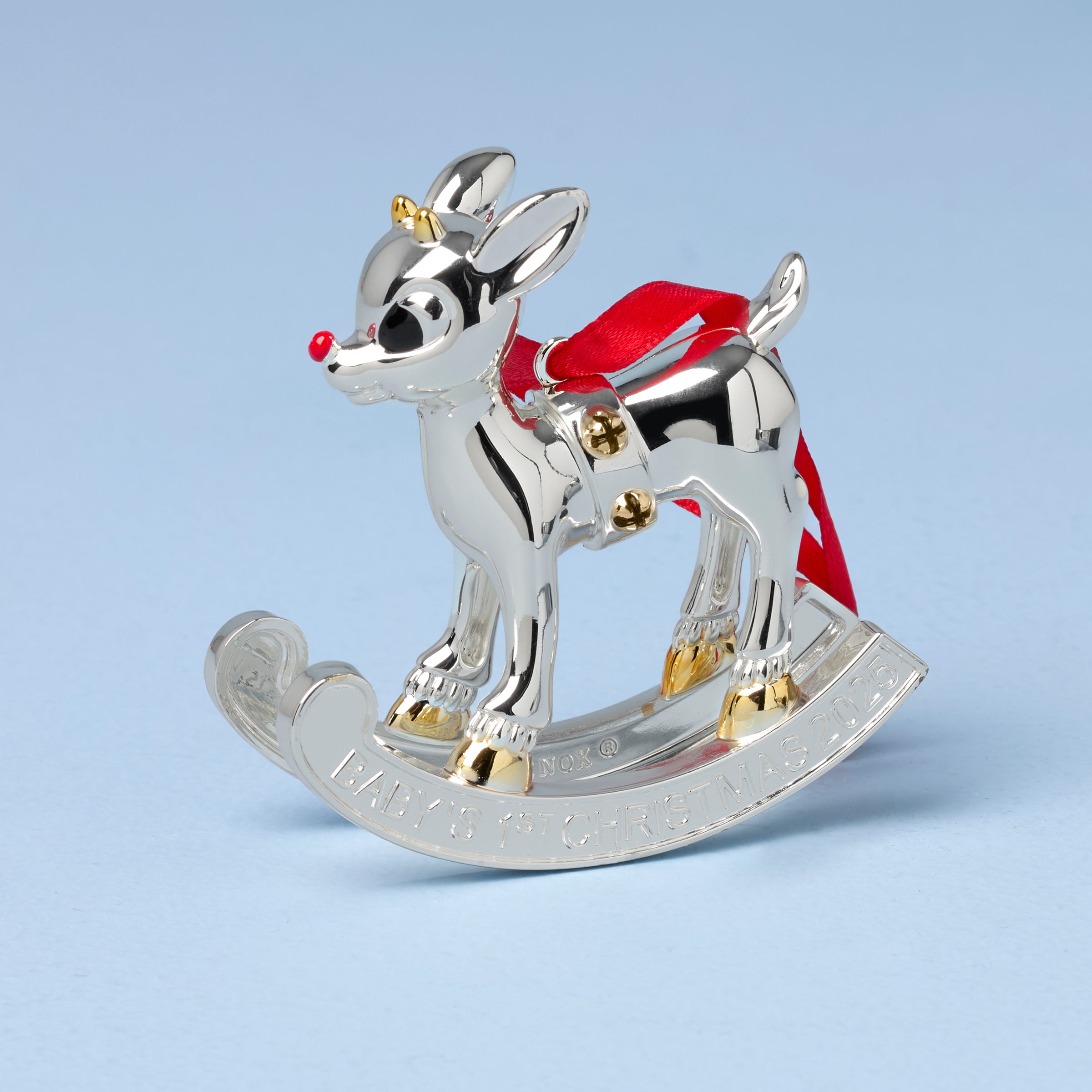 Alternative view of 2025 Baby's 1st Christmas Rudolph Ornament