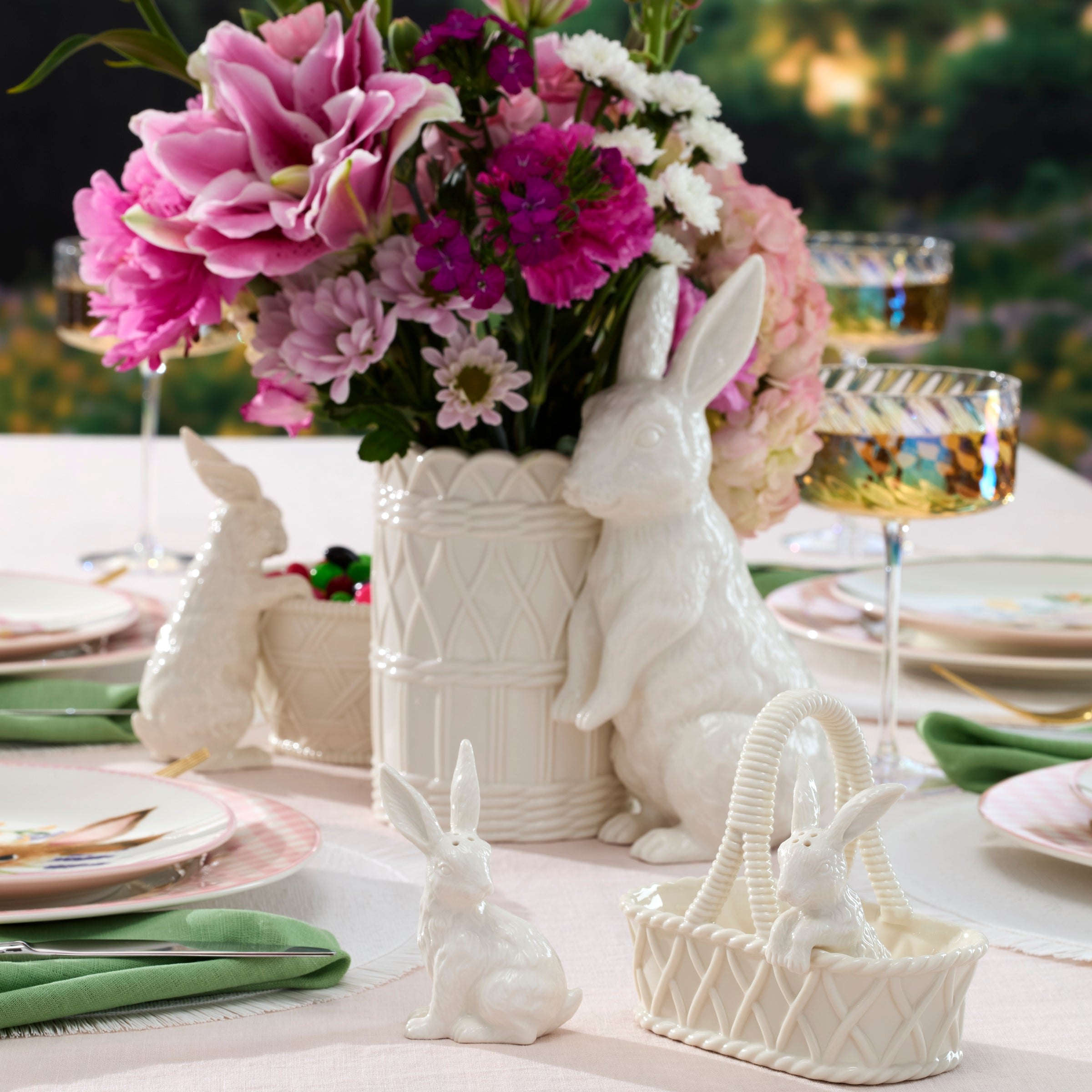 Alternative view of Wicker Creek Bunny Vase