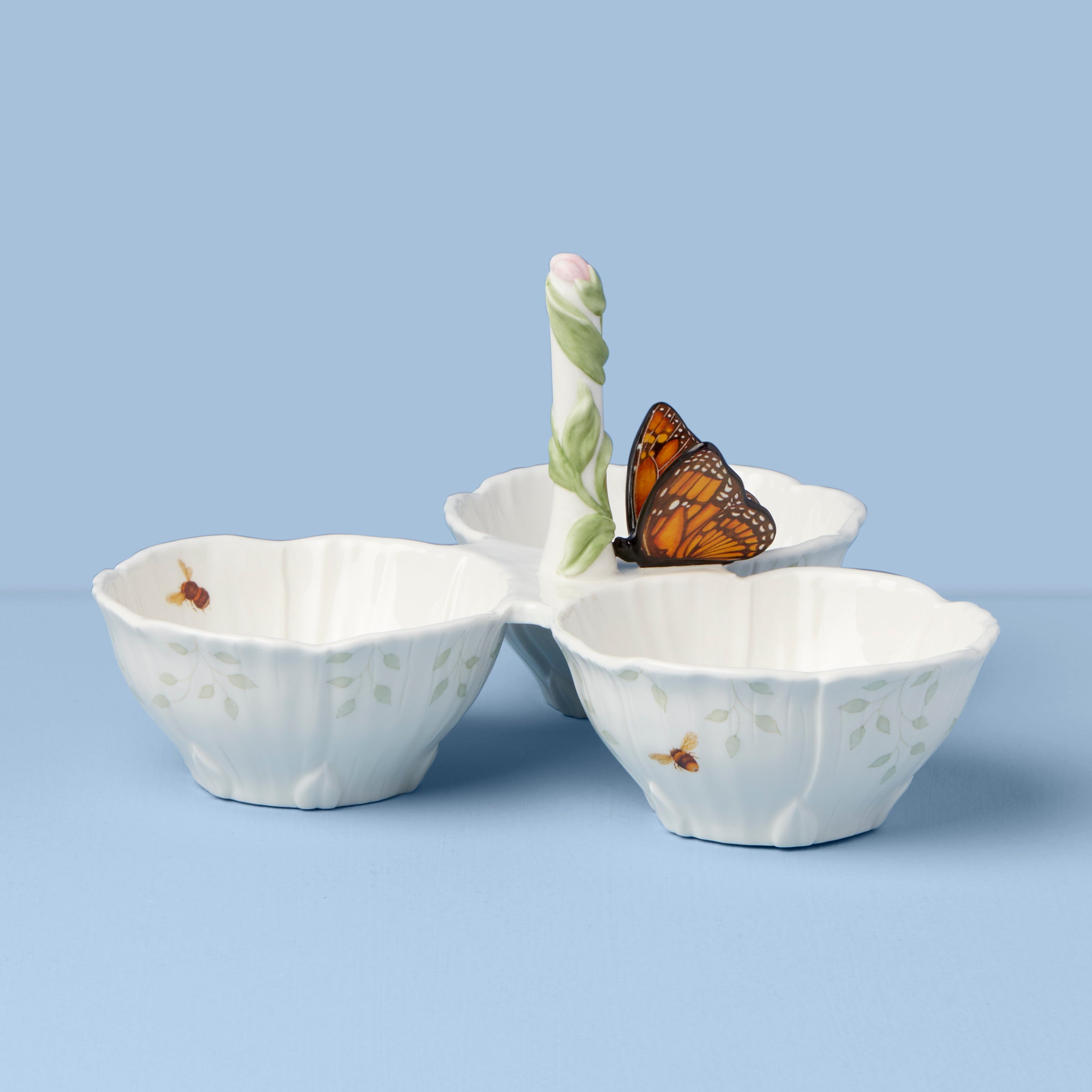 Butterfly Meadow Floral 3 Section Server