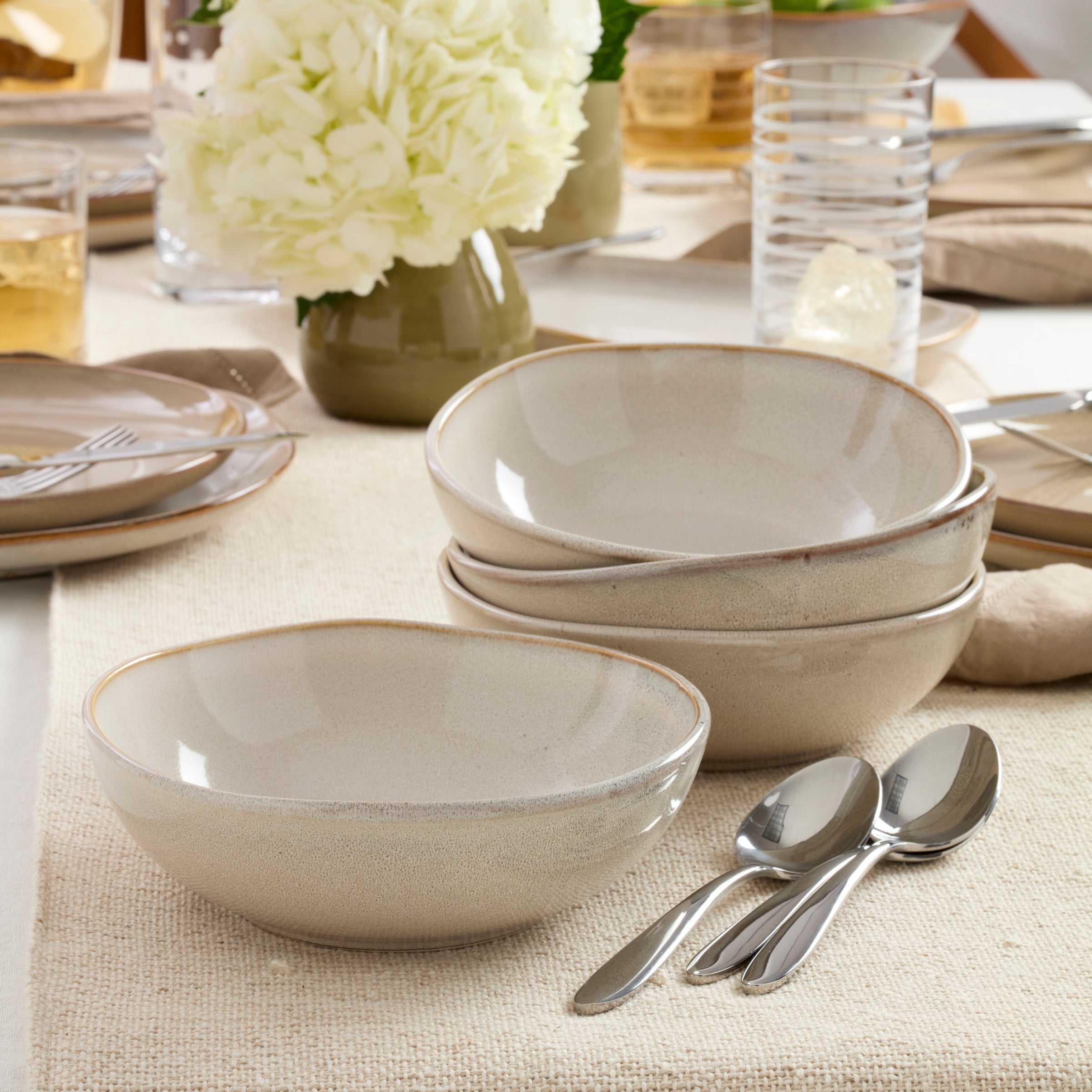 Organic Shades Oatmeal 18 Piece Dinnerware Set - Image 10