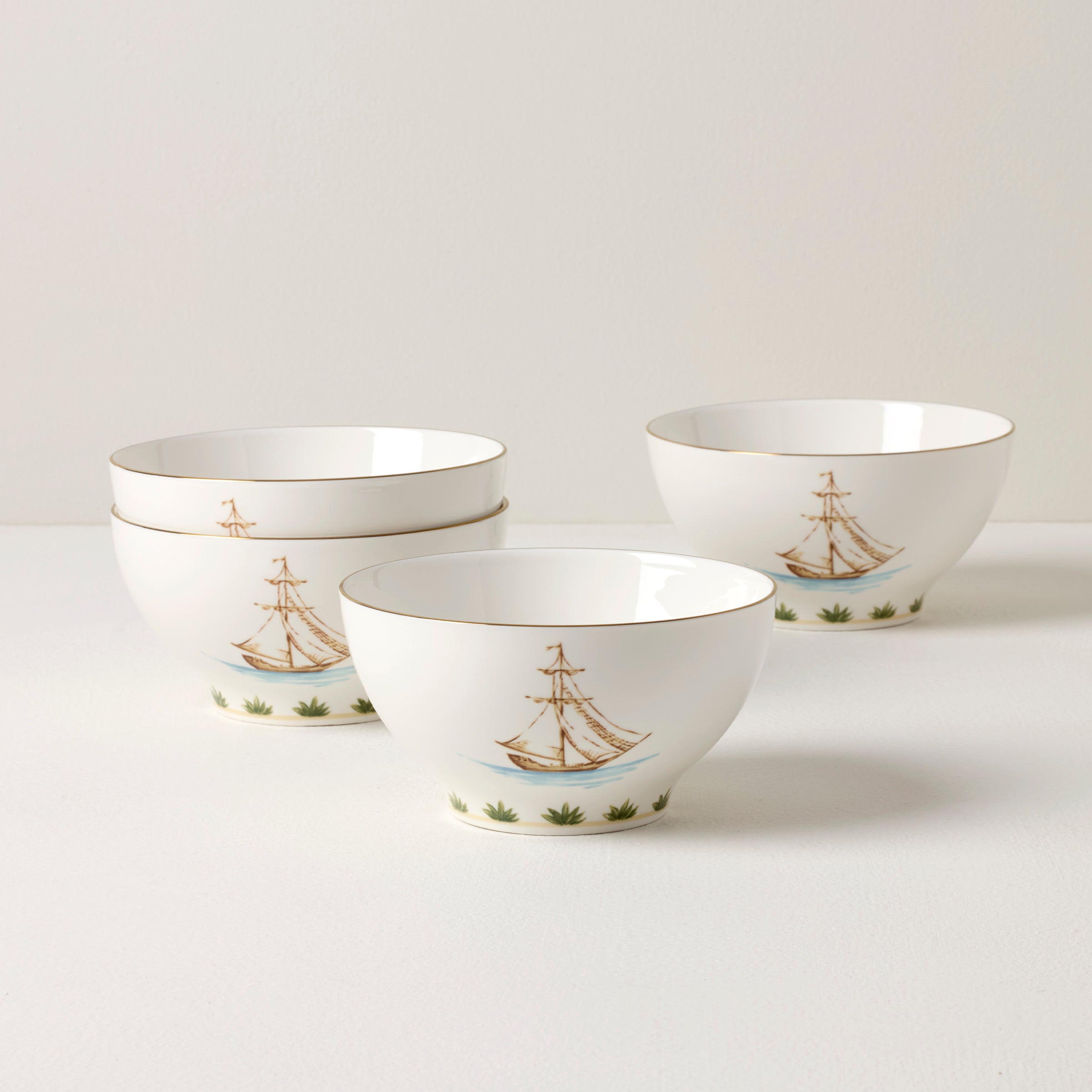British Colonial Tradewind Rice Bowls   Set of 4