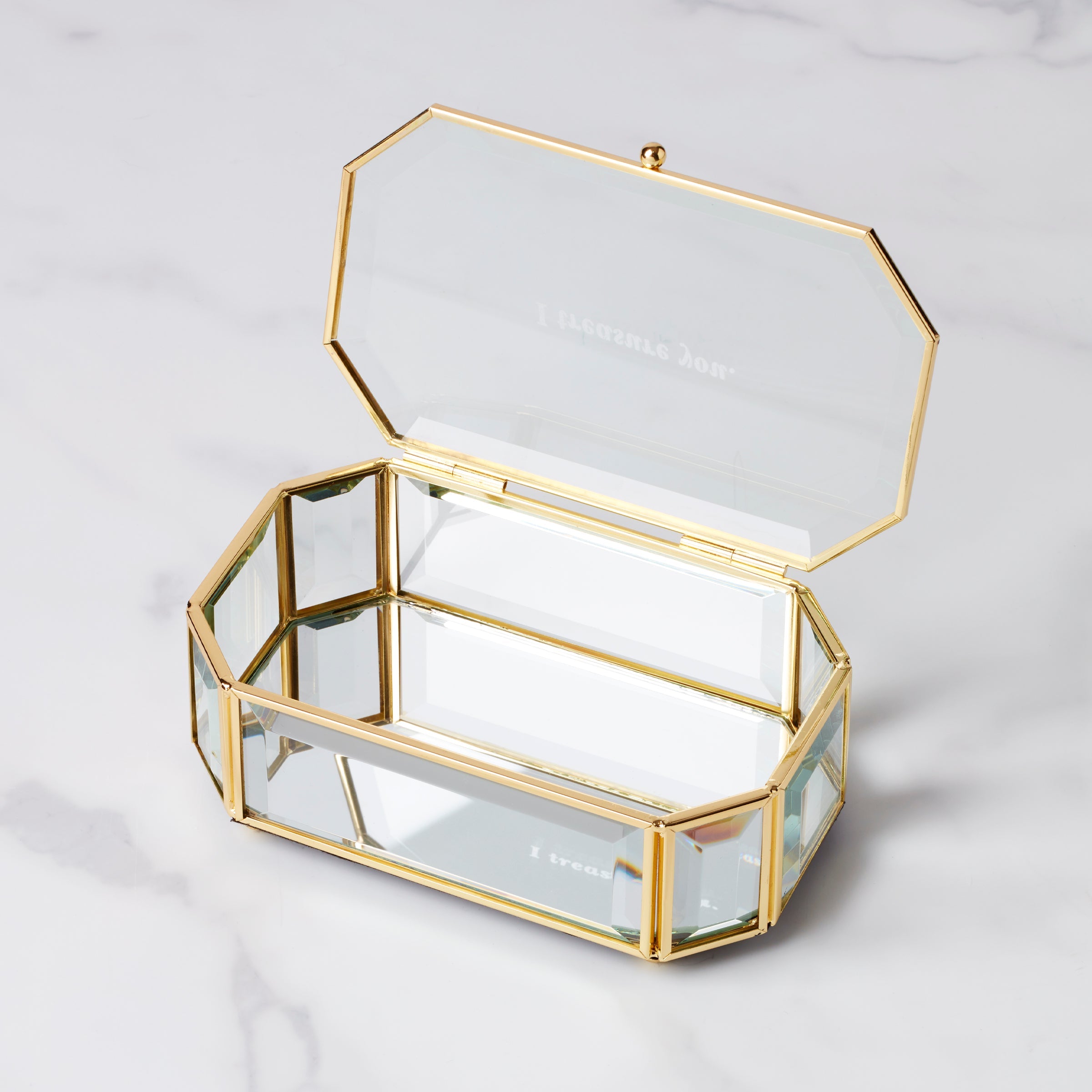 Alternative view of I Treasure You Clear Jewelry Box