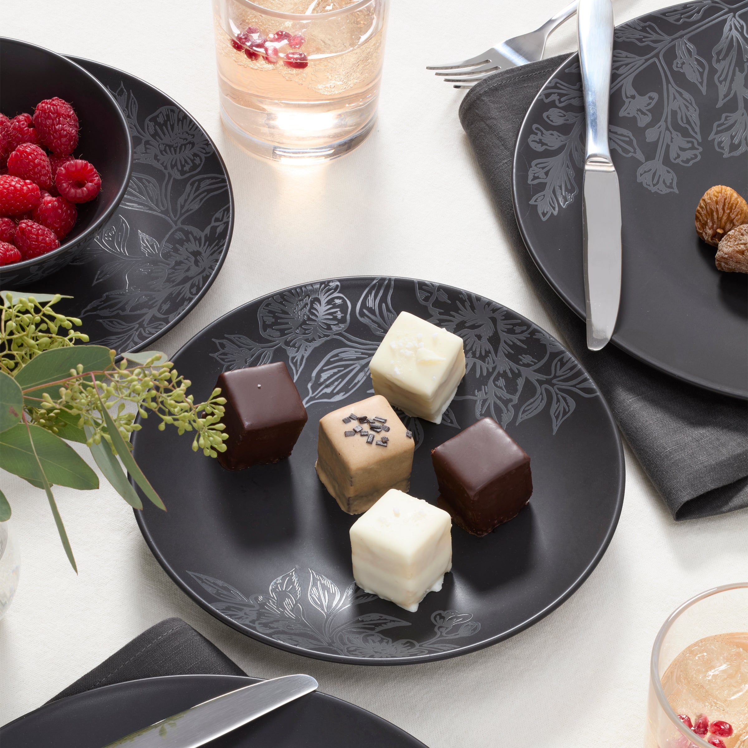 Roseto Charcoal 12 Piece Dinnerware Set - Image 5