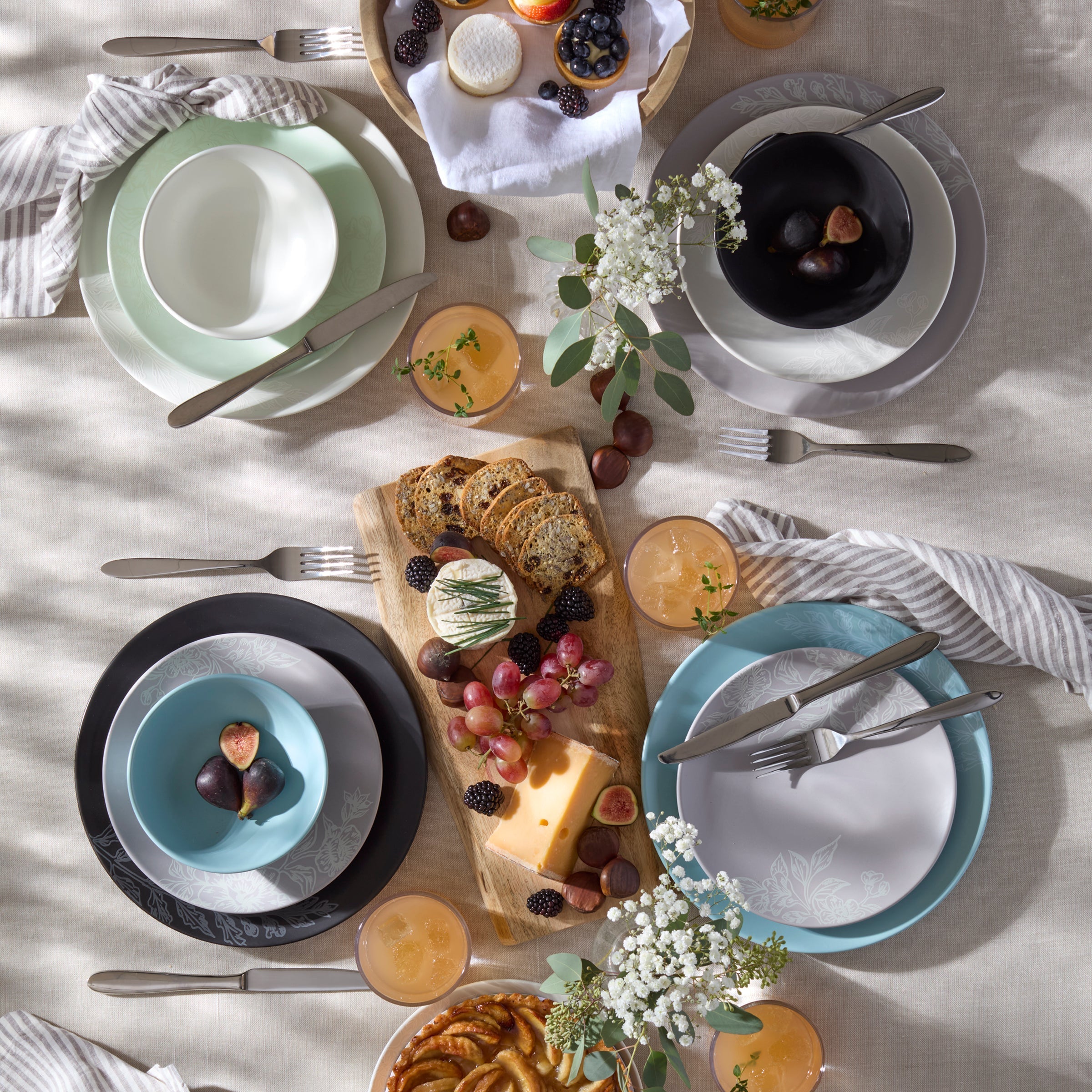 Roseto Charcoal 12 Piece Dinnerware Set - Image 7