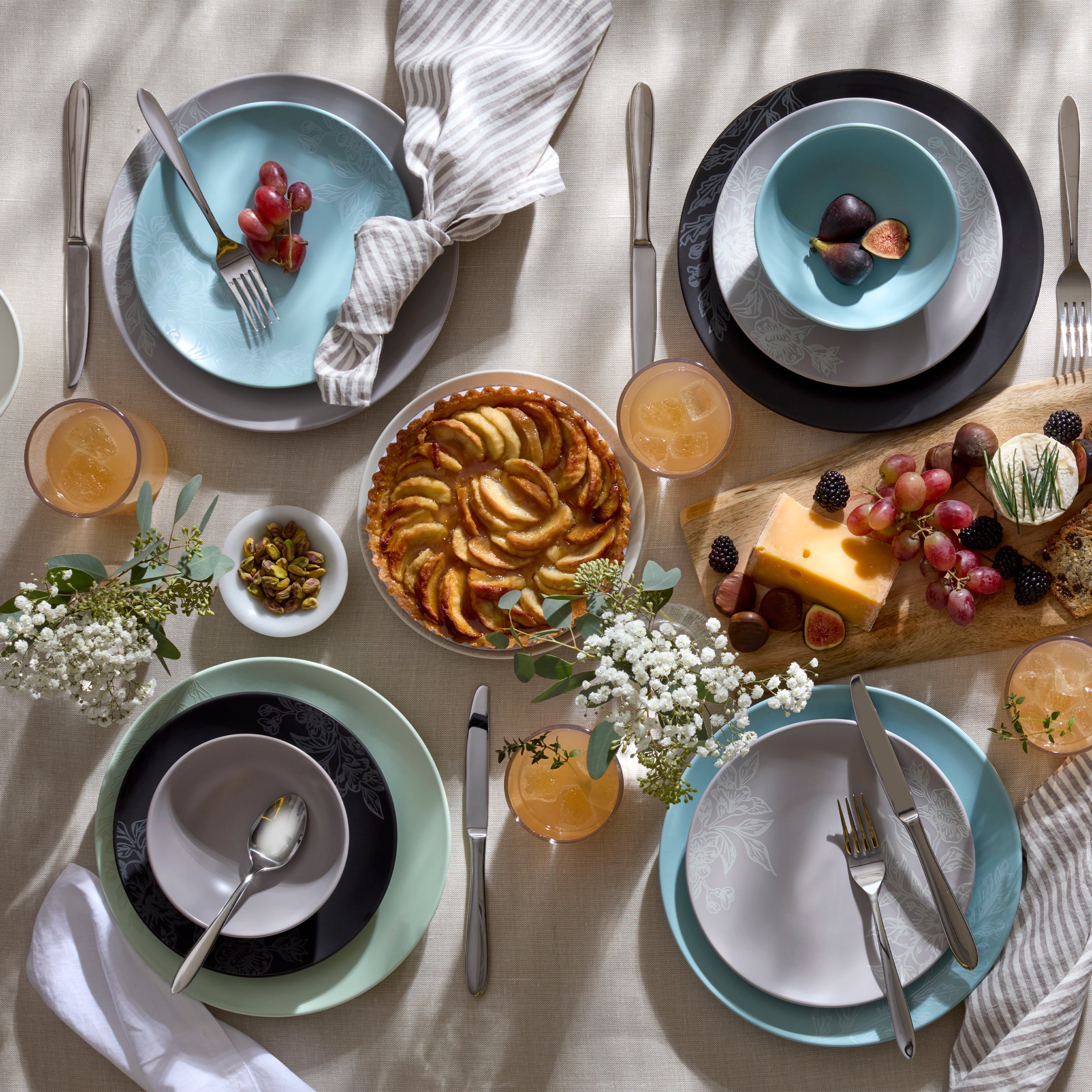 Roseto Charcoal 12 Piece Dinnerware Set - Image 8