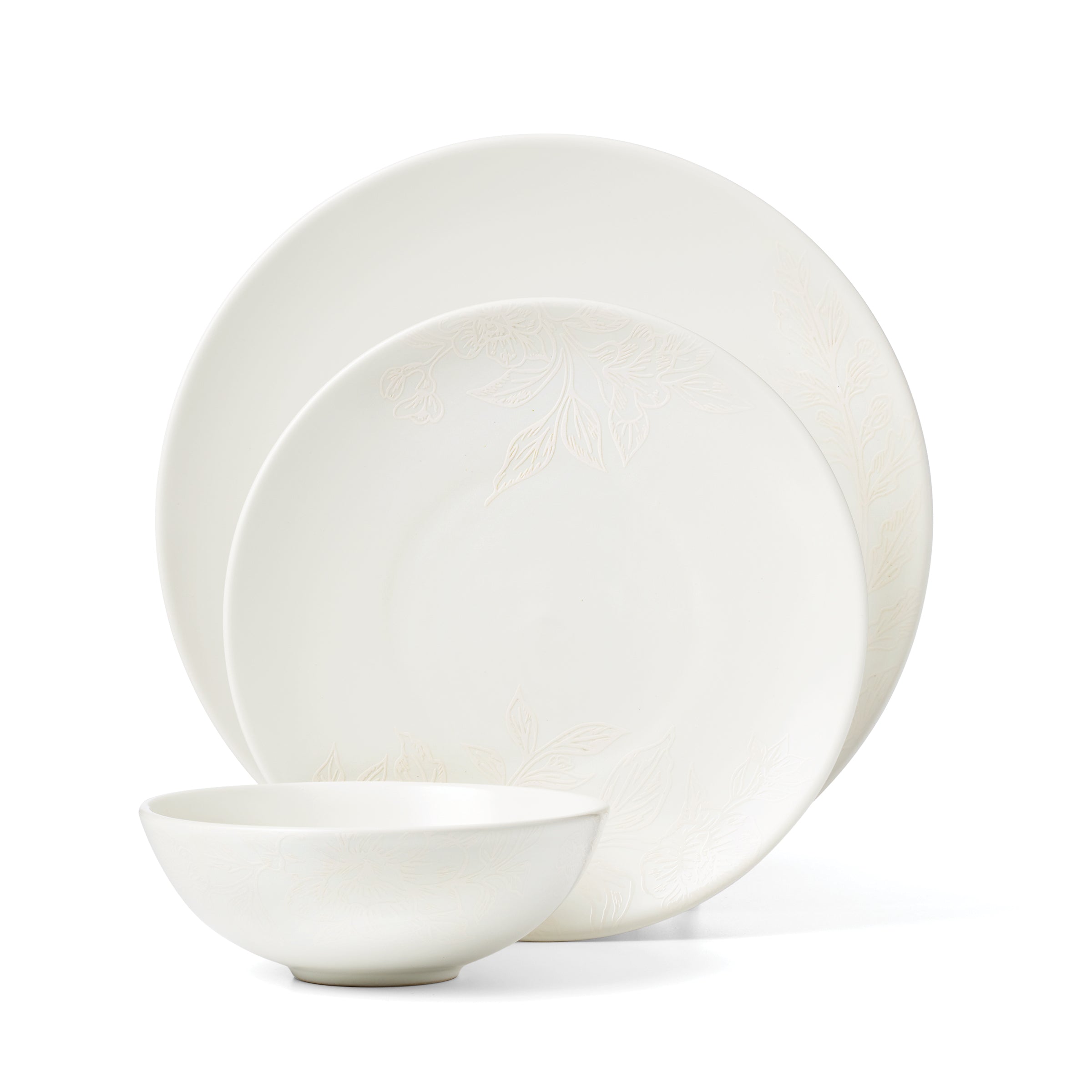 Alternative view of Roseto White 12 Piece Dinnerware Set