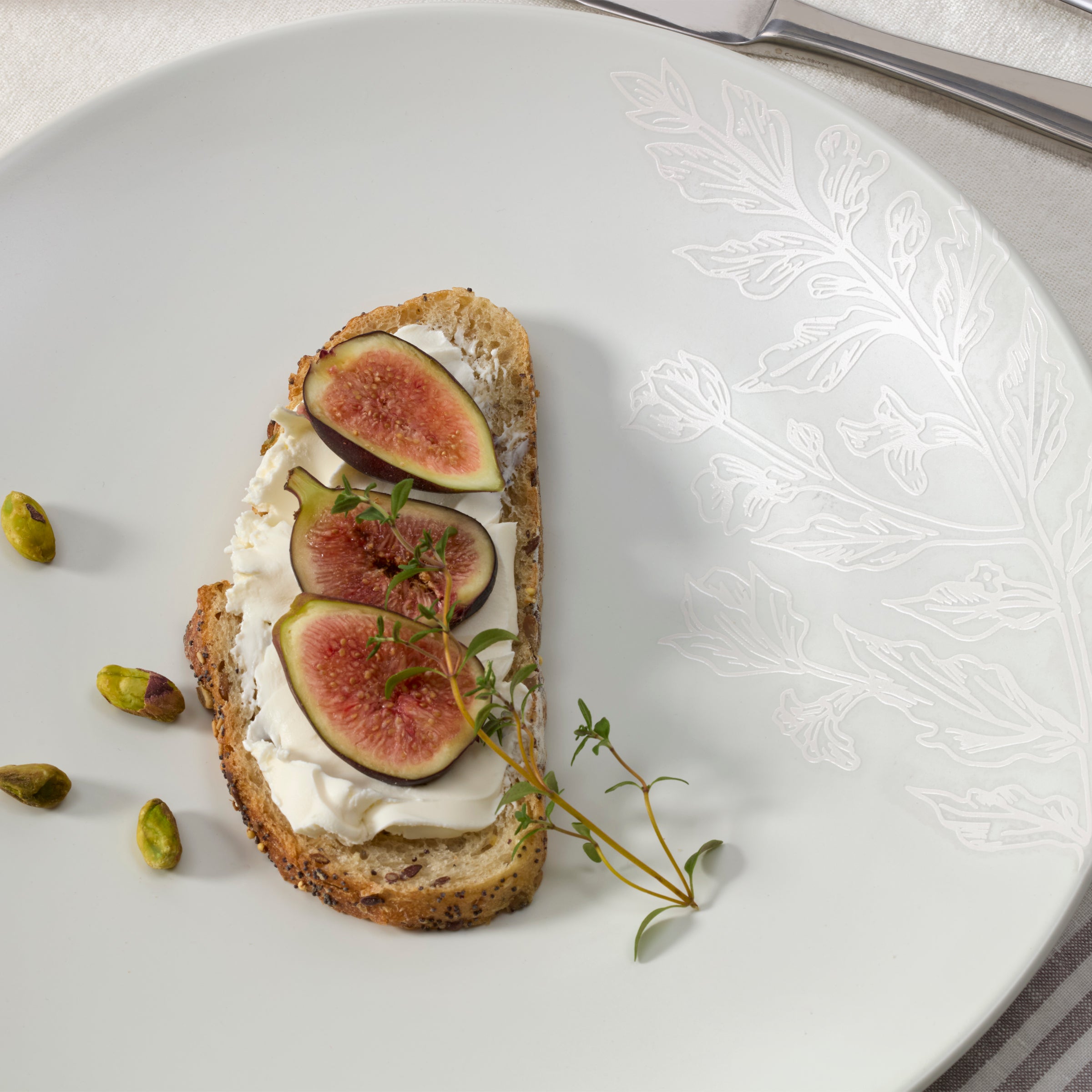 Roseto White 12 Piece Dinnerware Set - Image 4