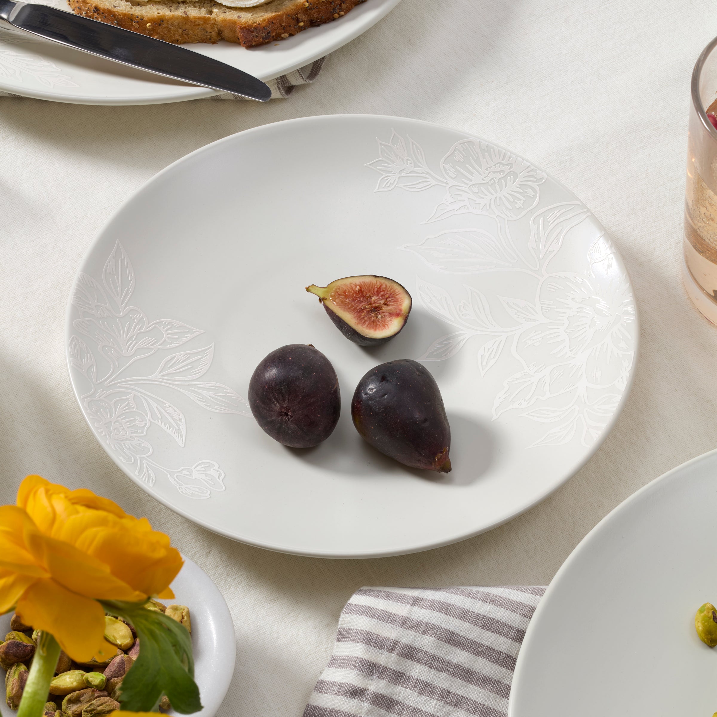 Roseto White 12 Piece Dinnerware Set - Image 5