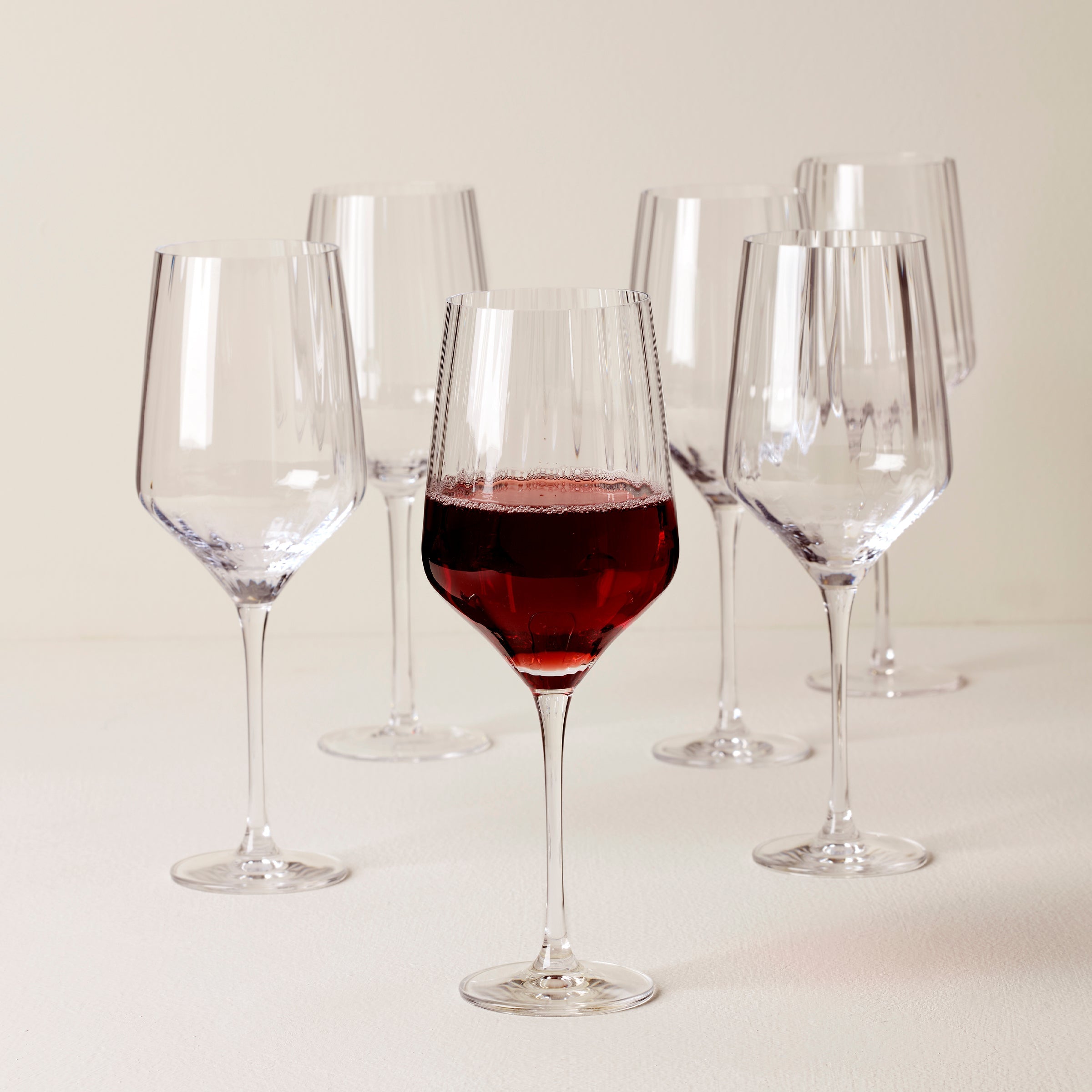 Alternative view of Tuscany Classics Angled Optic Wine Glasses   Set Of 6