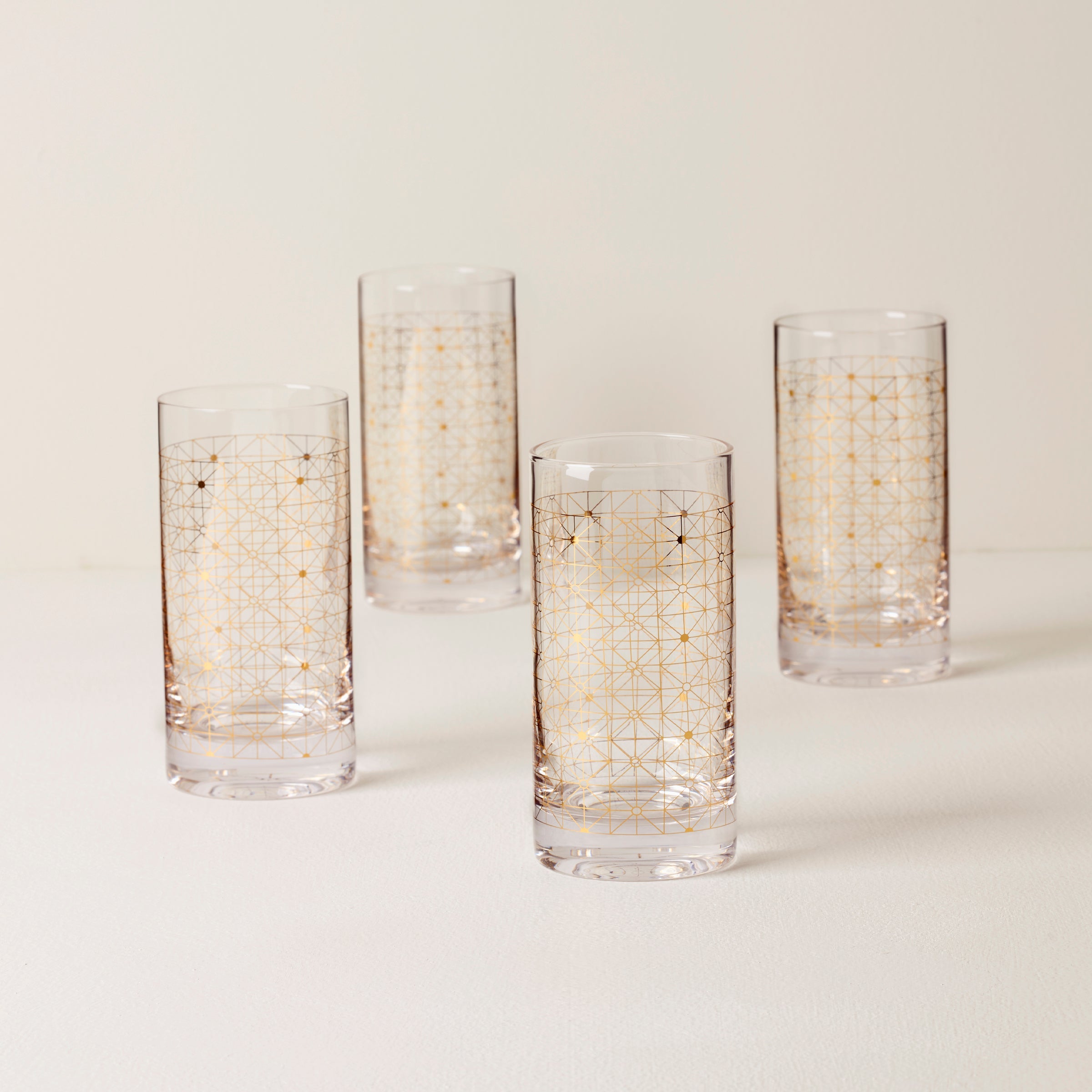 Tuscany Classics Gold Dust Highball Glasses   Set Of 4
