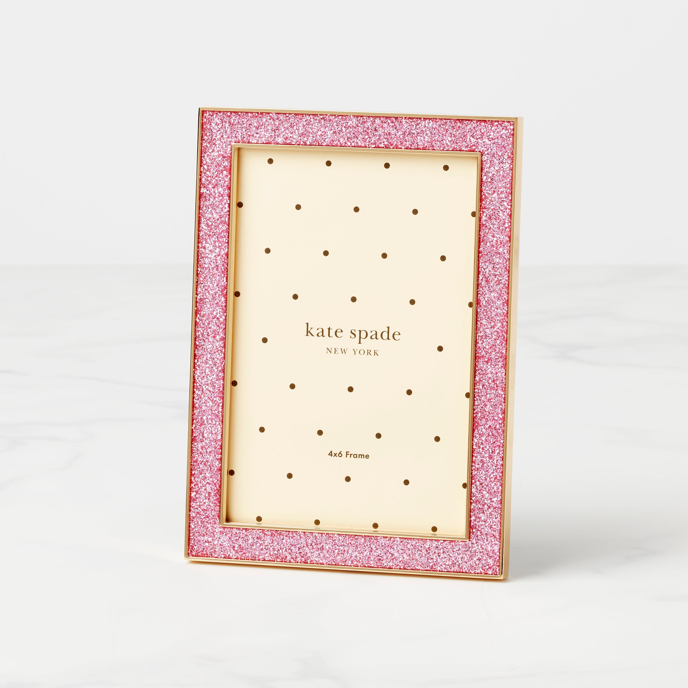 Sitting Pretty 4" X 6" Pink Glitter Frame