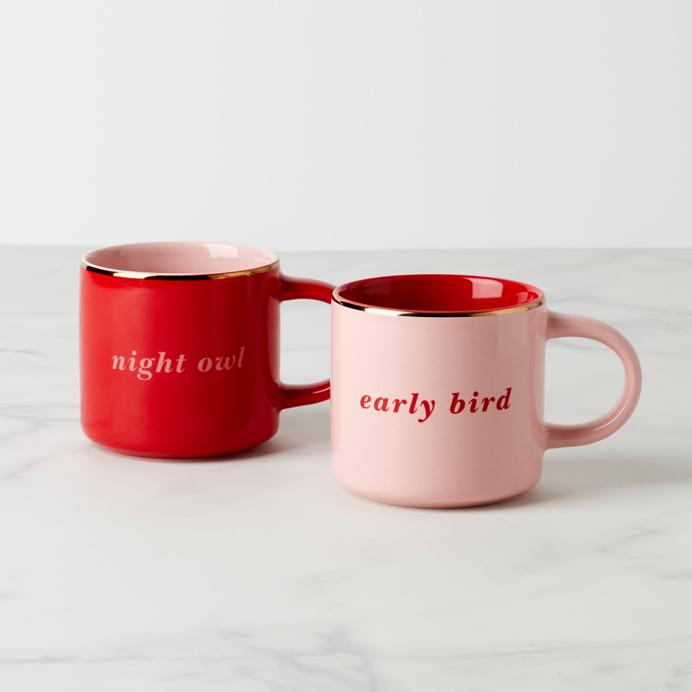 Two of a Kind Early Bird & Night Owl Mugs Set of 2