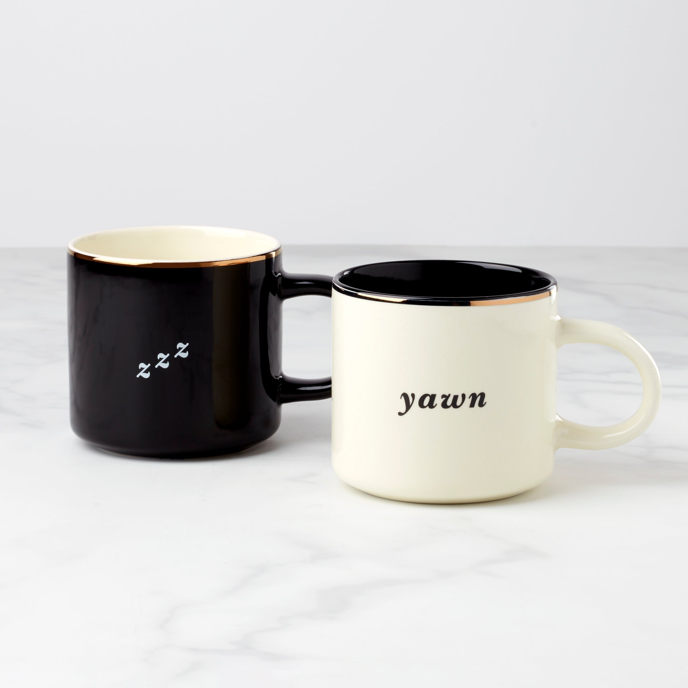 Two of a Kind Yawn & Zzz Mugs Set of 2