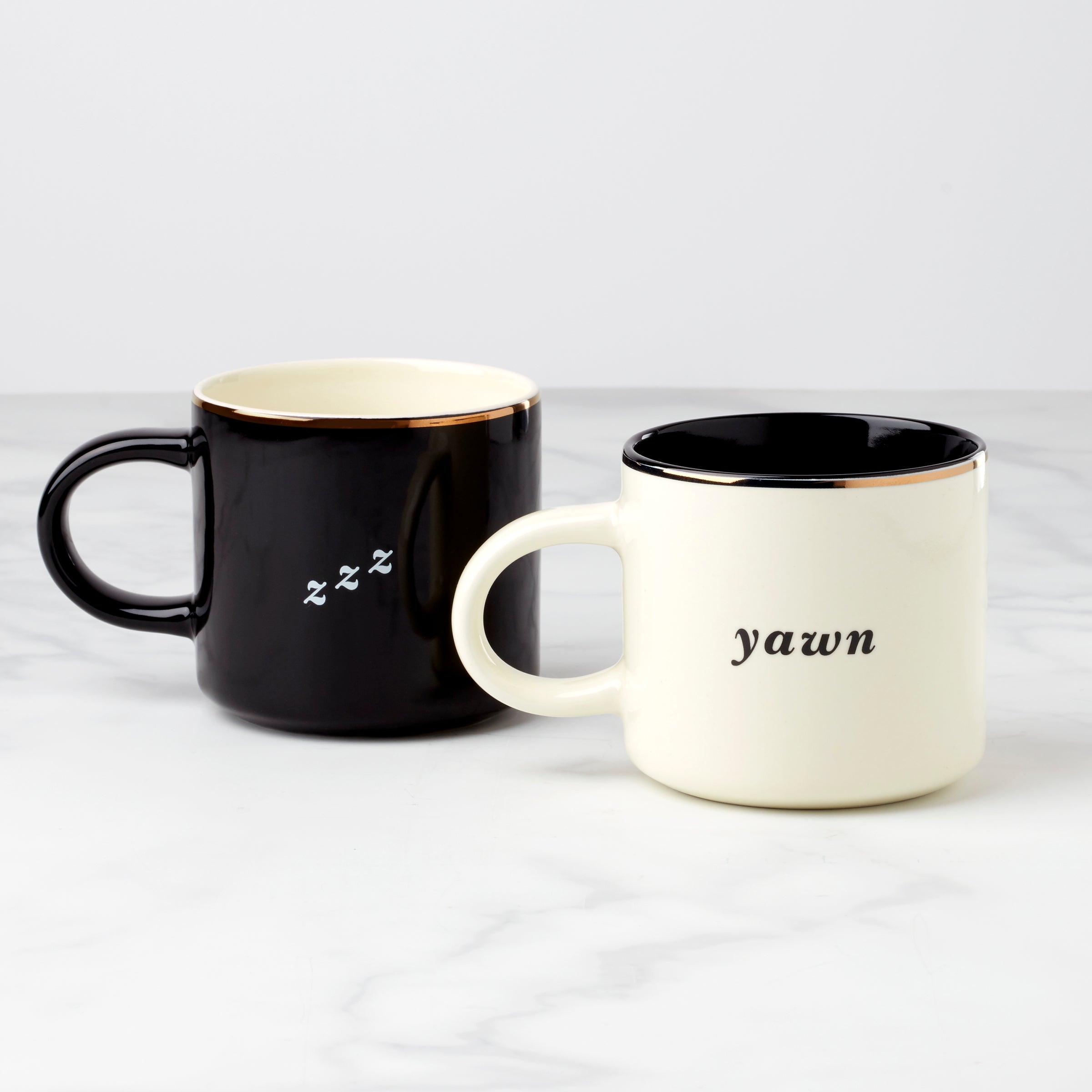 Alternative view of Two of a Kind Yawn & Zzz Mugs   Set of 2