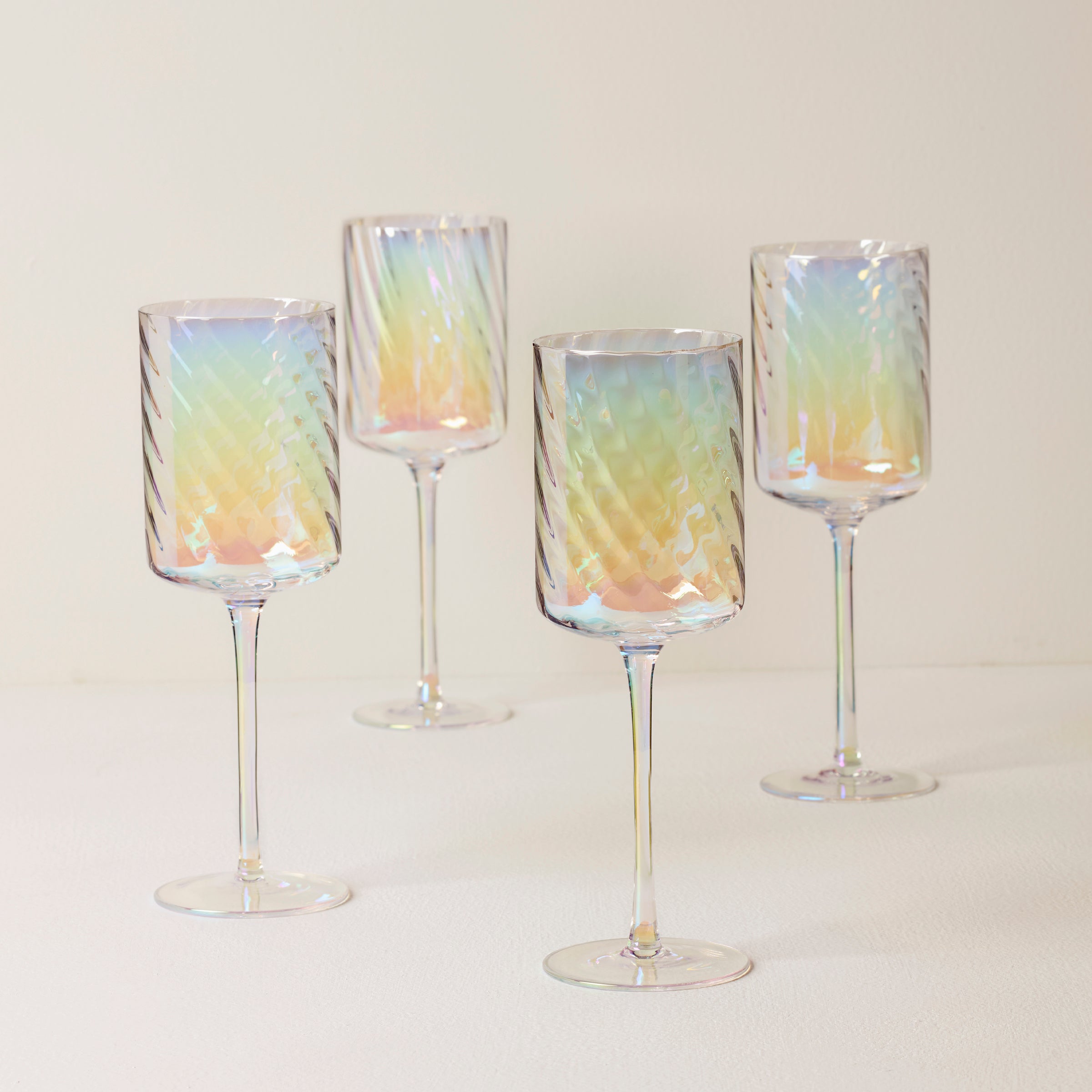 Tuscany Classics Iridescent Red Wine Glasses Set Of 4