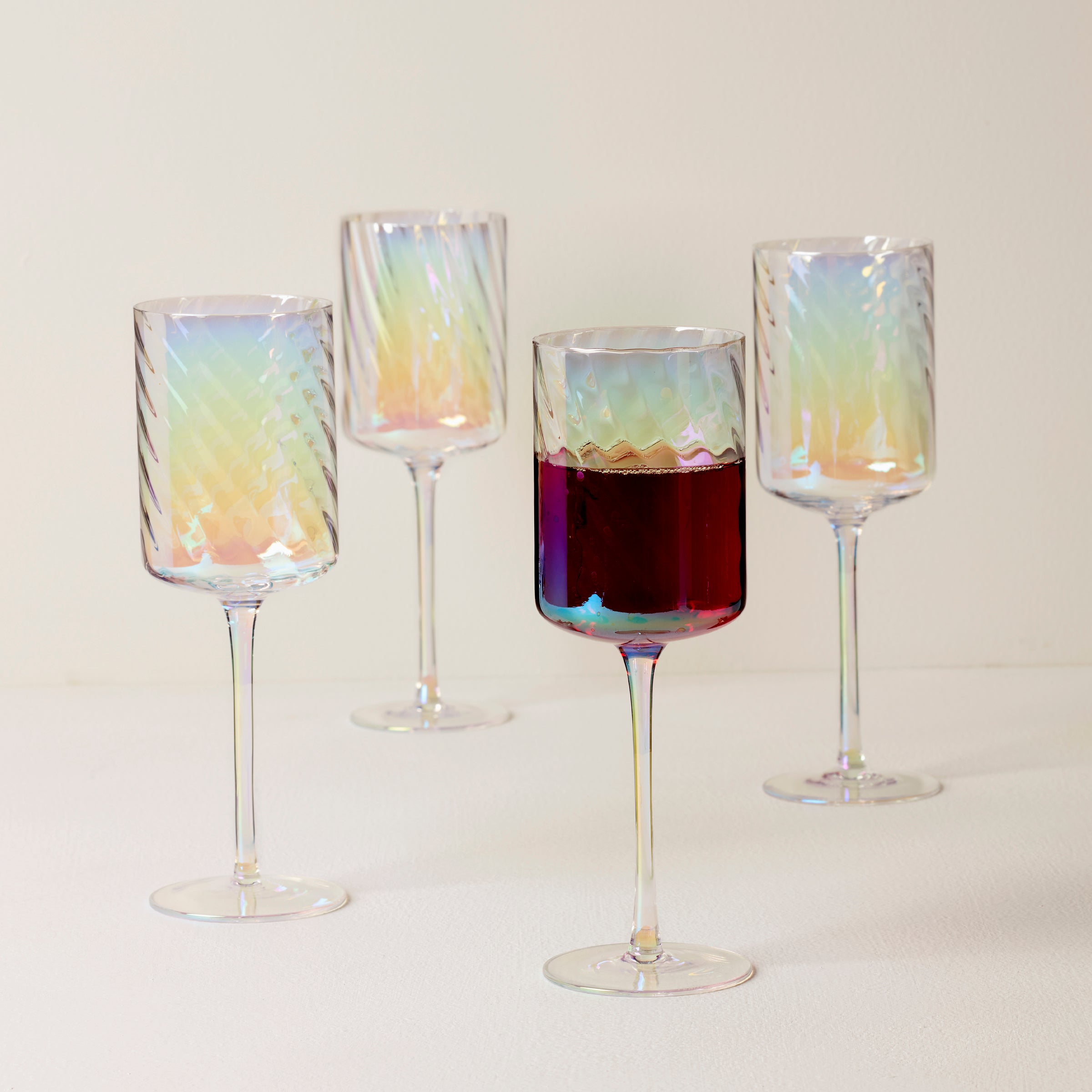 Alternative view of Tuscany Classics Iridescent Red Wine Glasses   Set Of 4