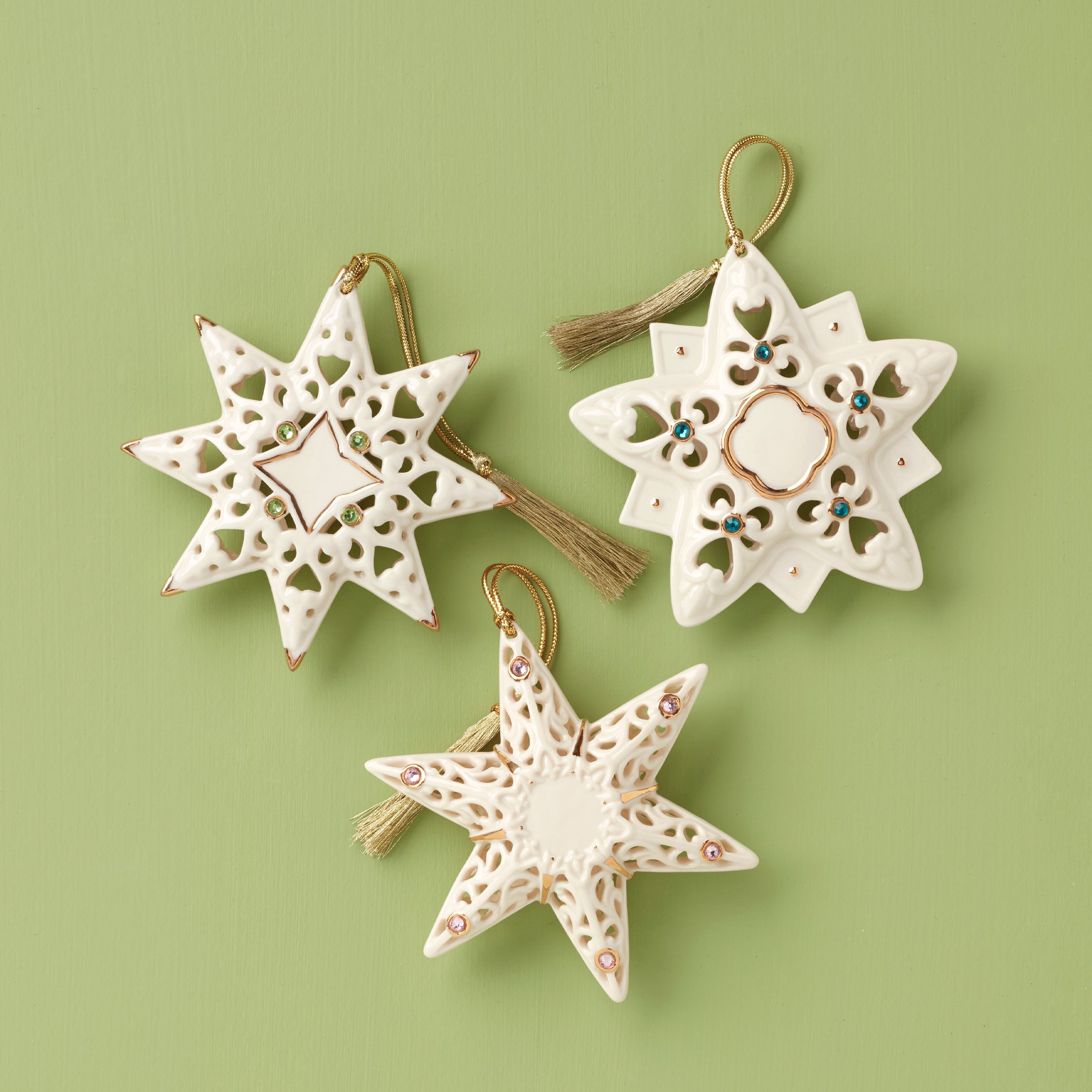 Pierced Star Ornaments Set Of 3
