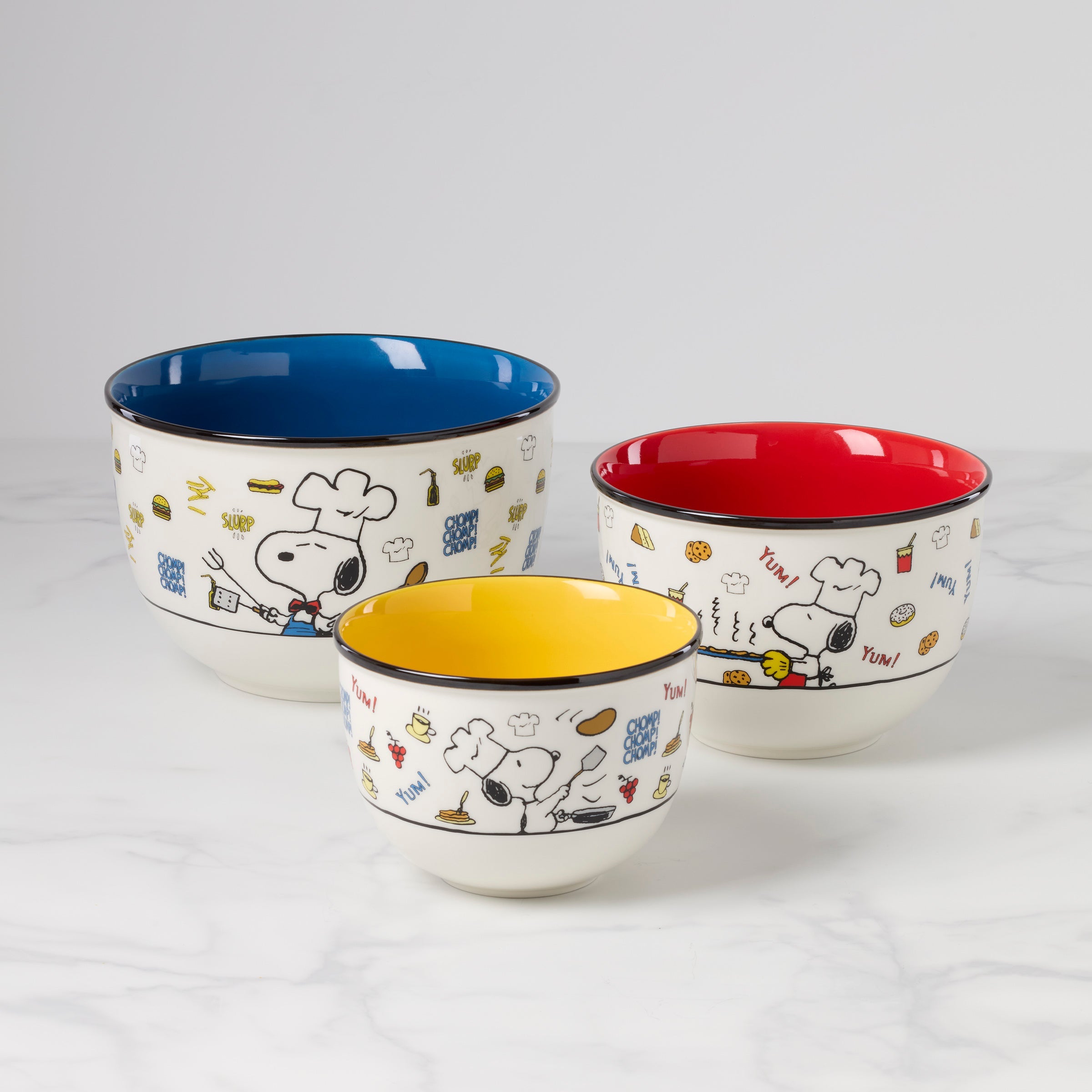 Chef Snoopy 3 Piece Bowl Set