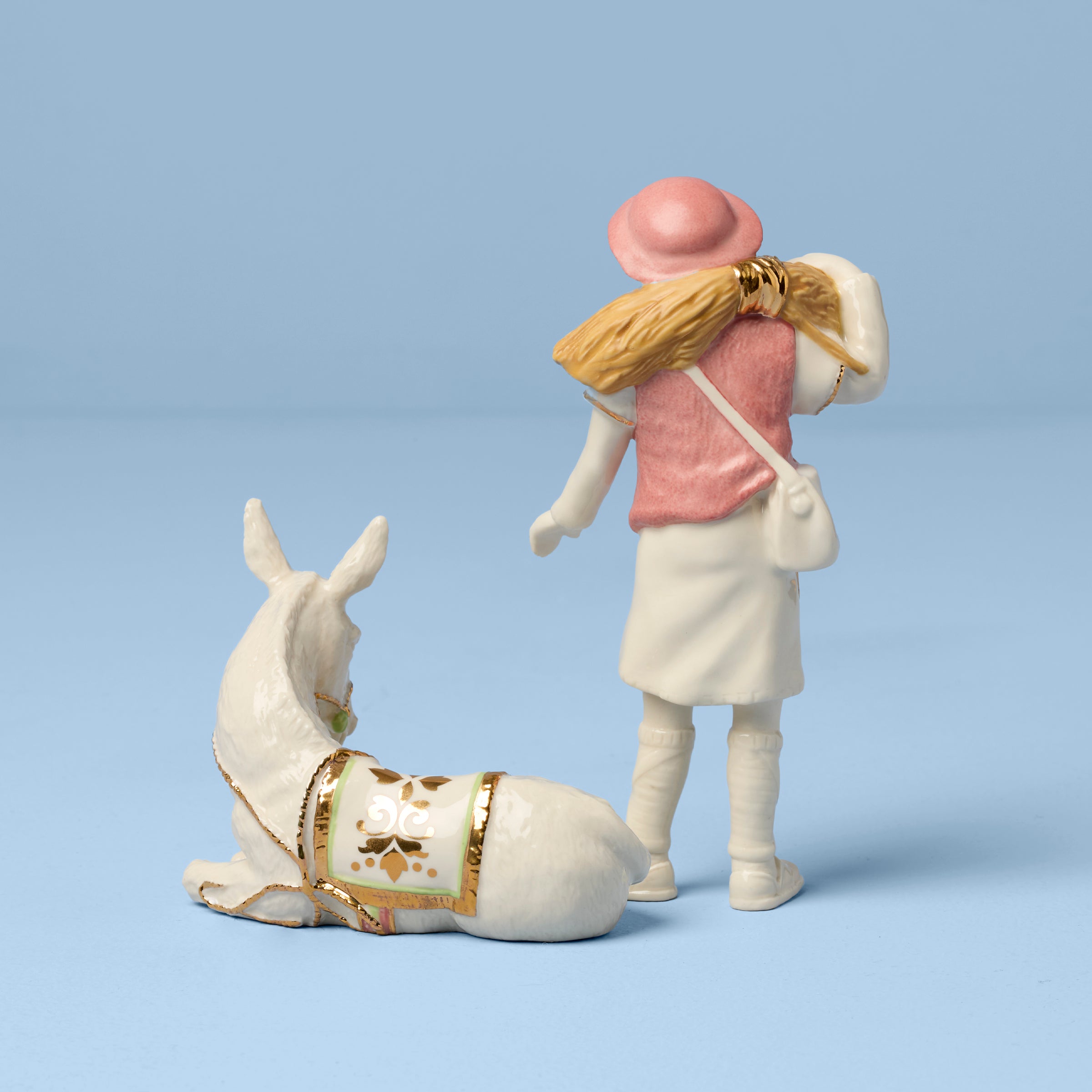 Alternative view of First Blessing Boy With Donkey Figurine