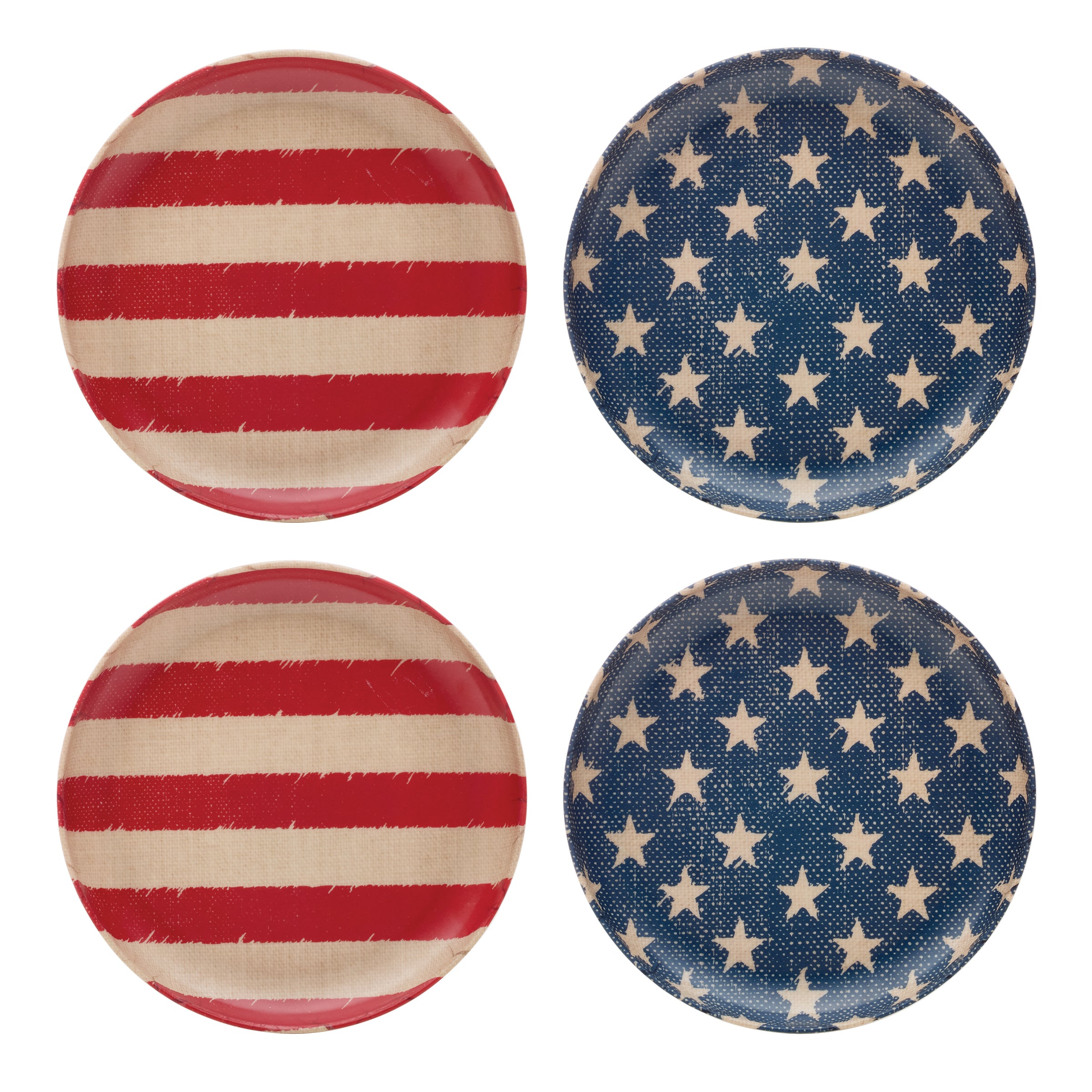 Vintage Americana Accent Plates   Set Of 4