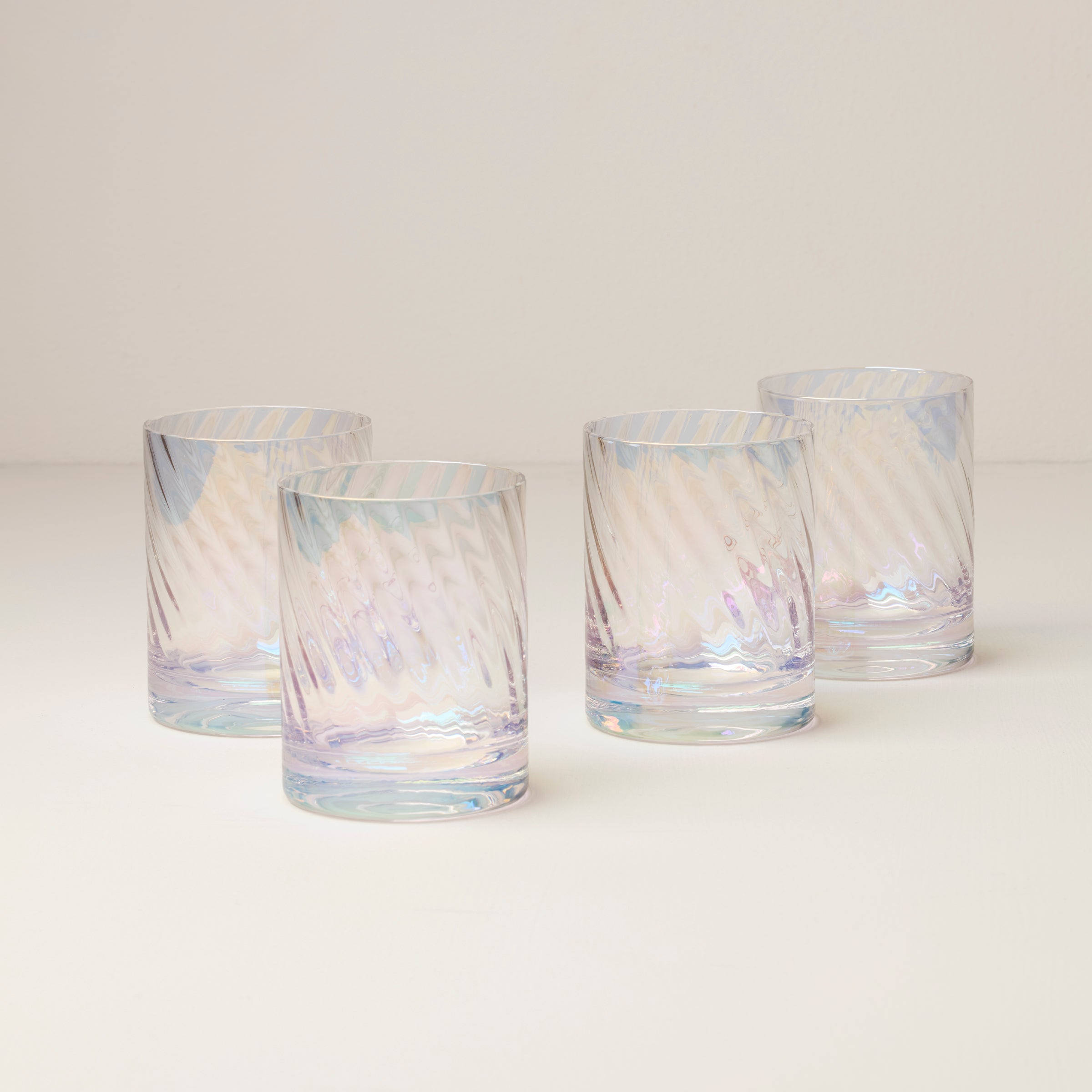 Tuscany Classics Iridescent Double Old Fashion Glasses Set