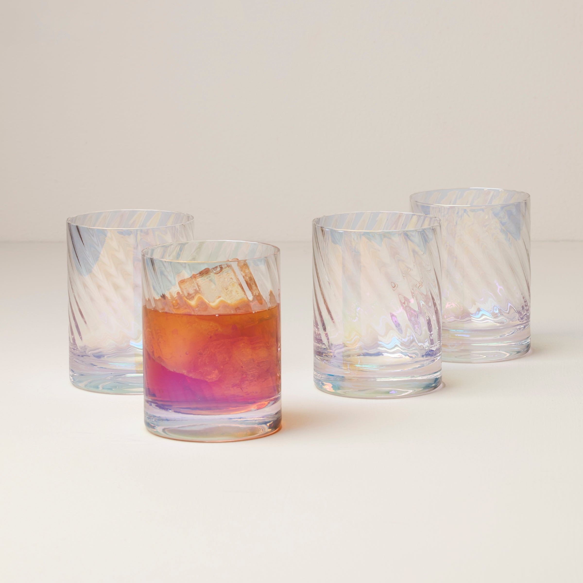 Alternative view of Tuscany Classics Iridescent Double Old Fashion Glasses   Set