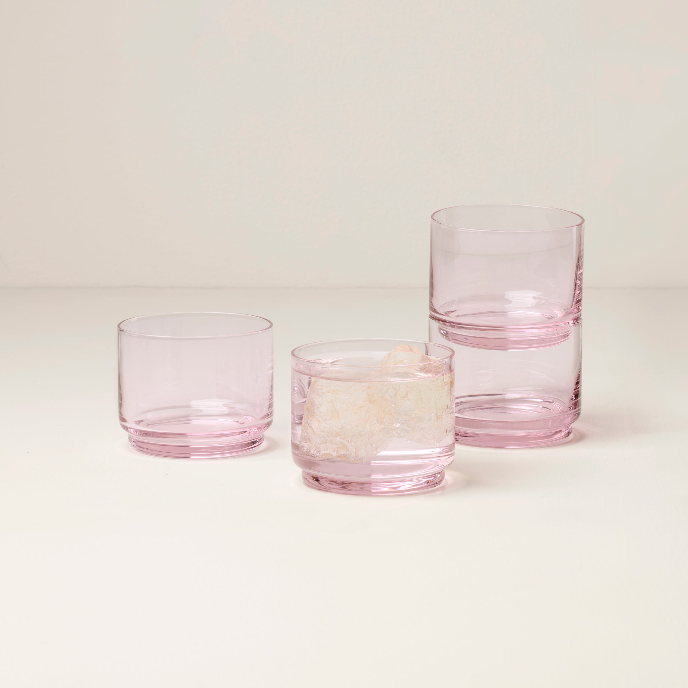 Alternative view of Tuscany Stackable Blush Short Glasses   Set Of 4