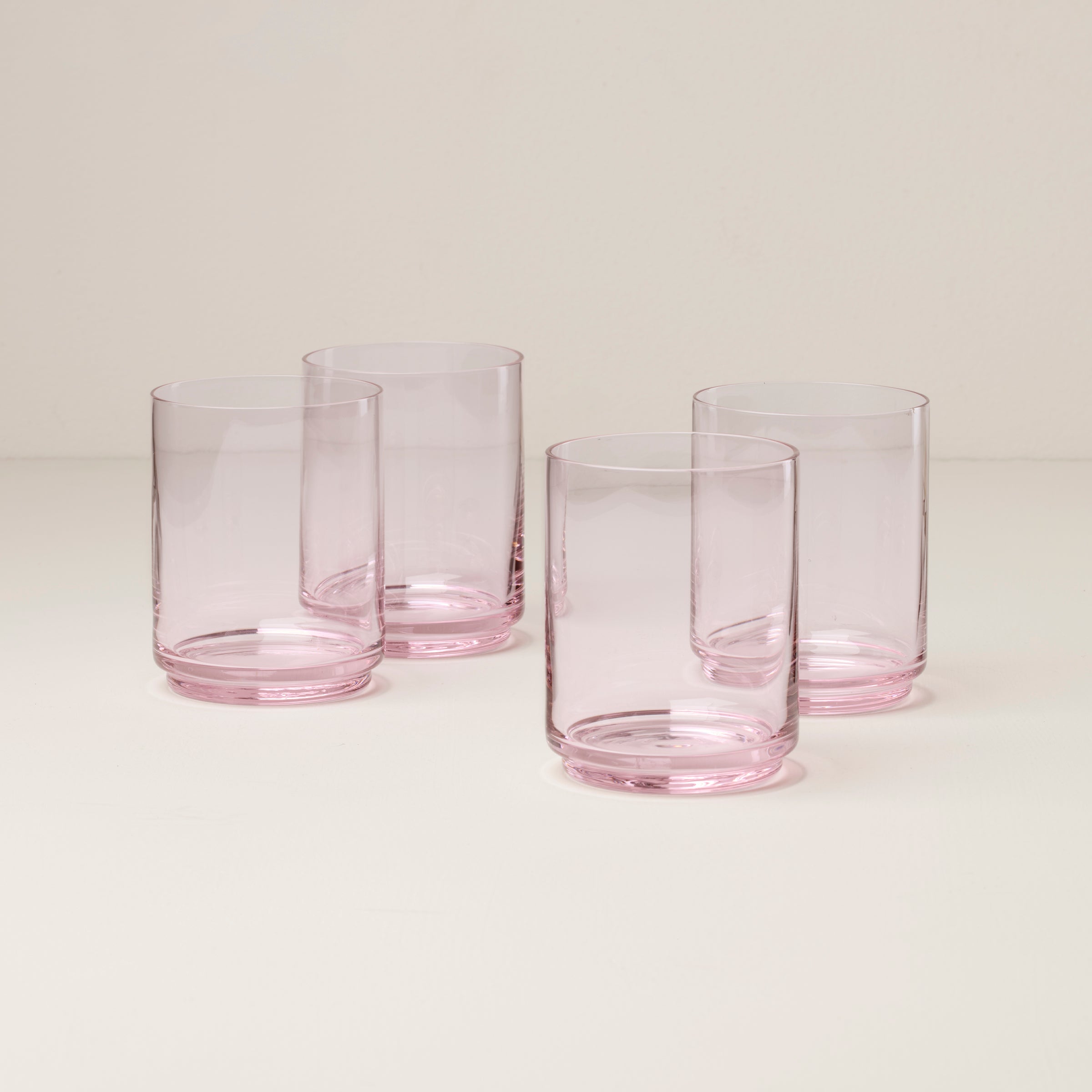 Tuscany Stackable Blush Tall Glasses Set Of 4