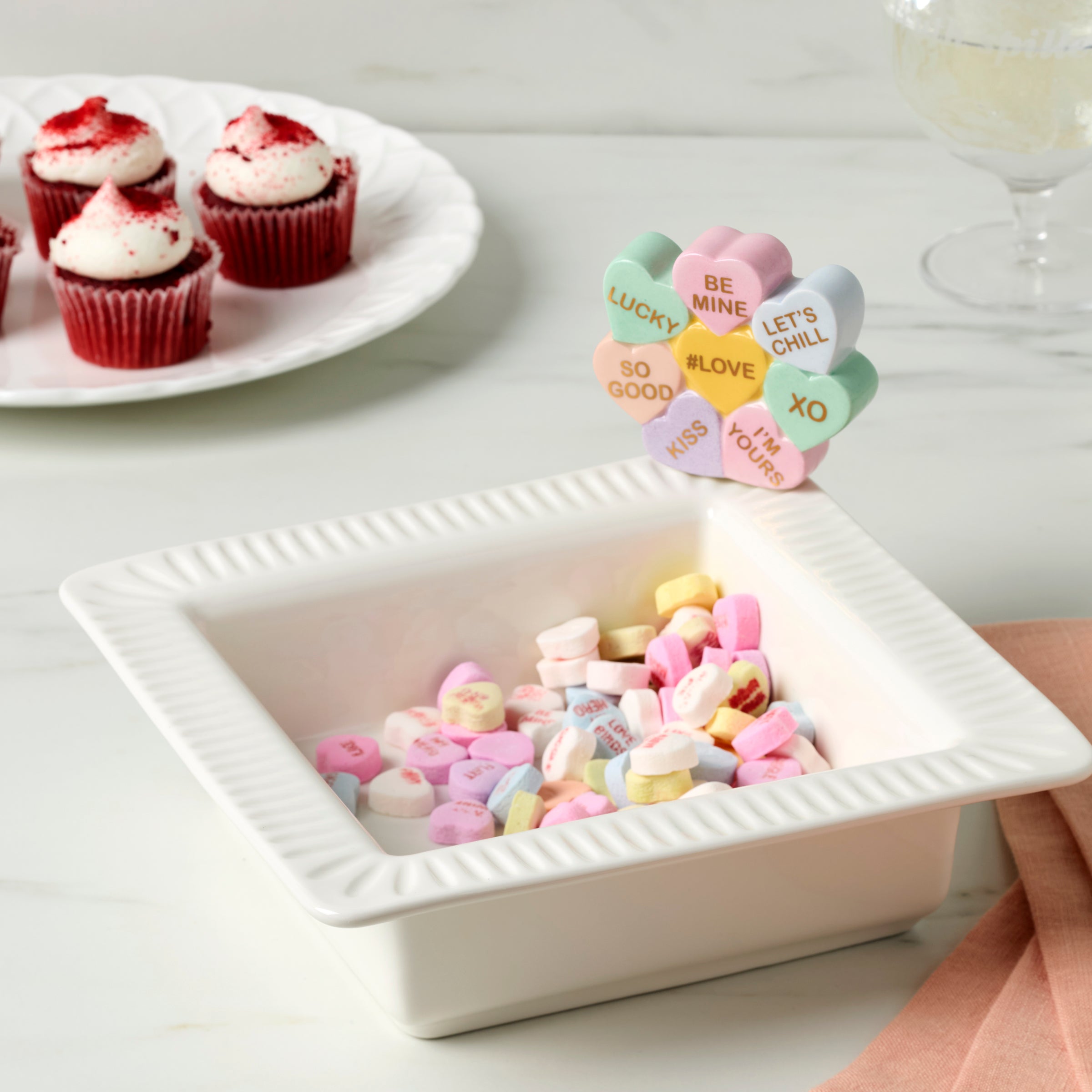 Alternative view of Profile Poppers Square Bowl & Heart Candy Set