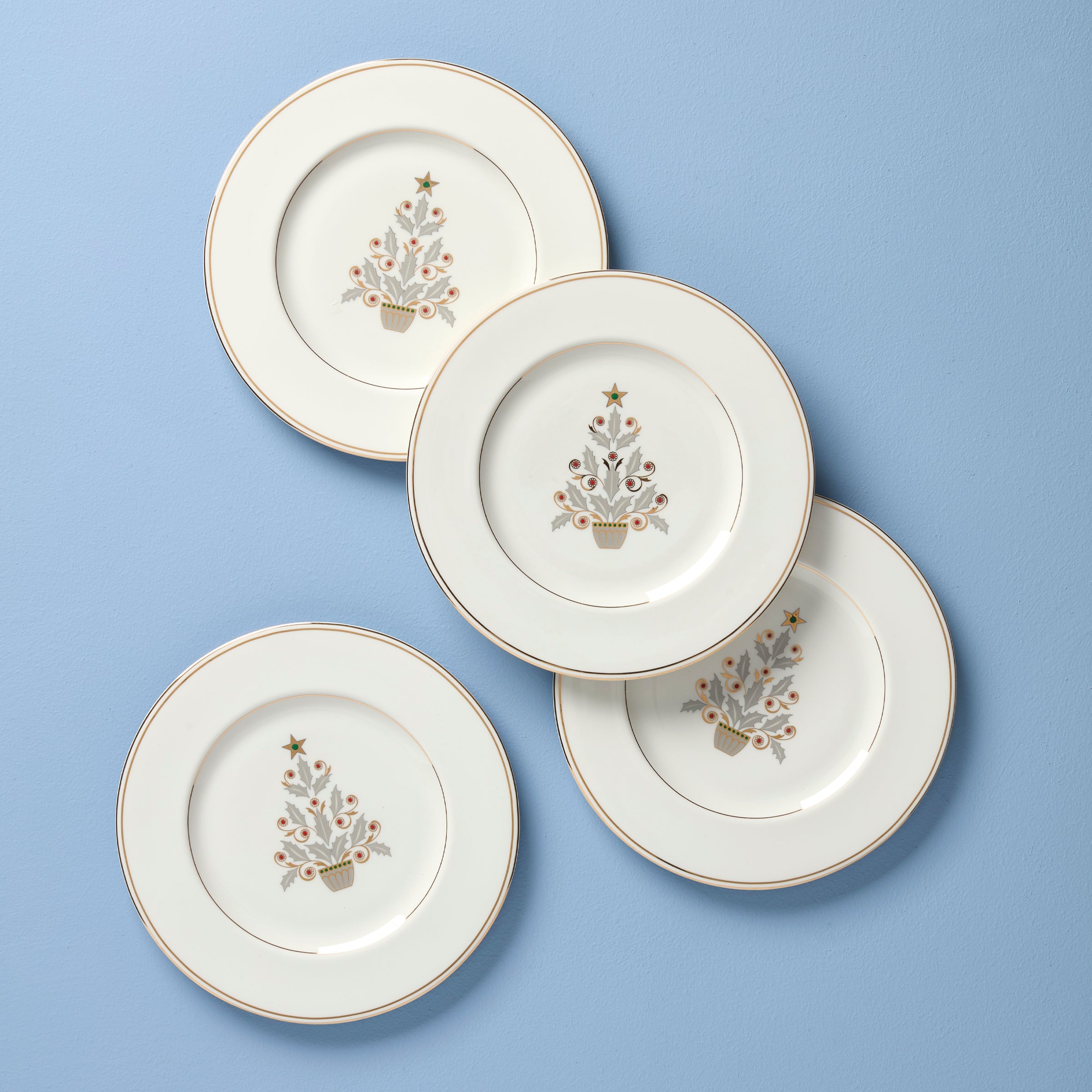 Federal Gold Tree Accent Plates Set of 4