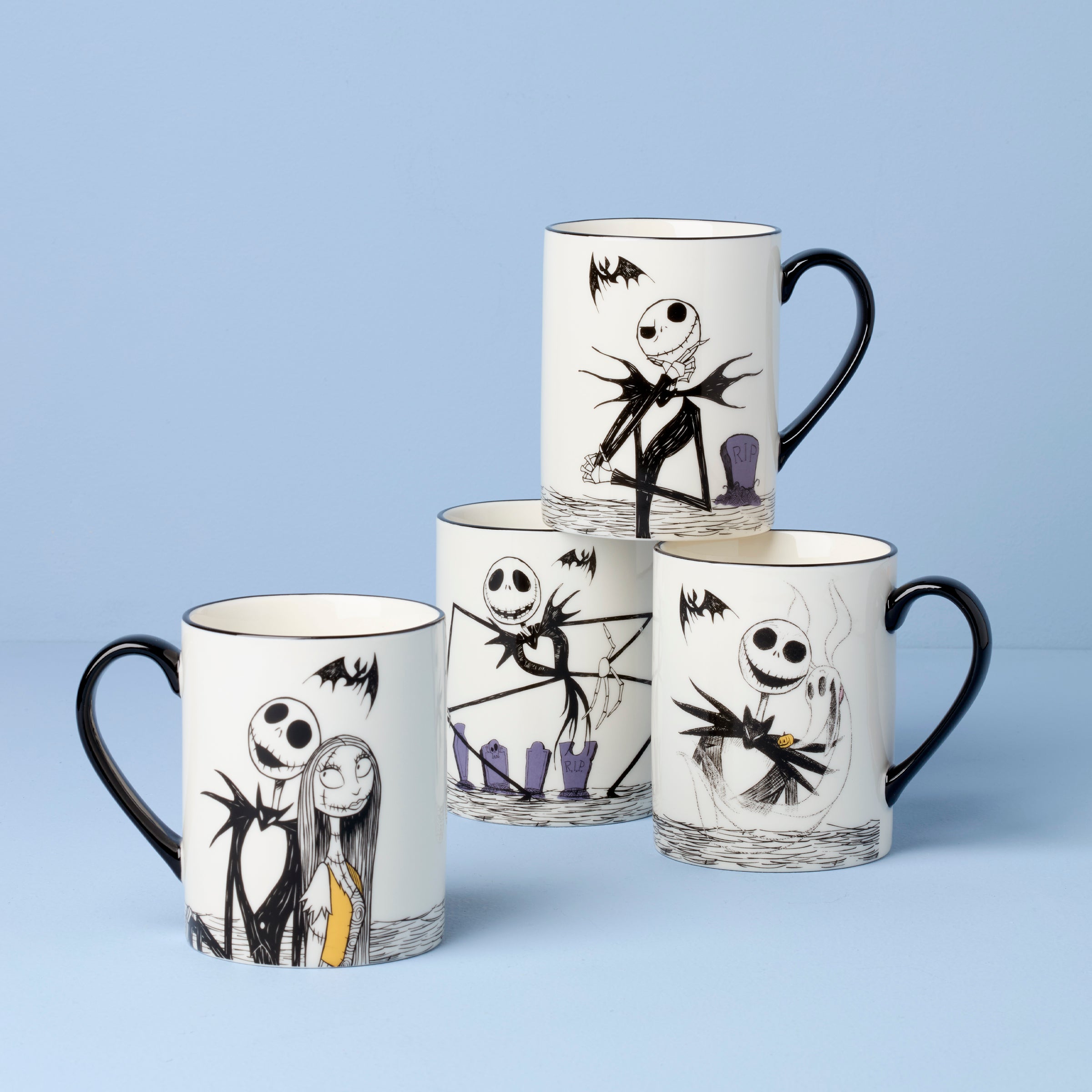 The Nightmare Before Christmas Mugs   Set of 4