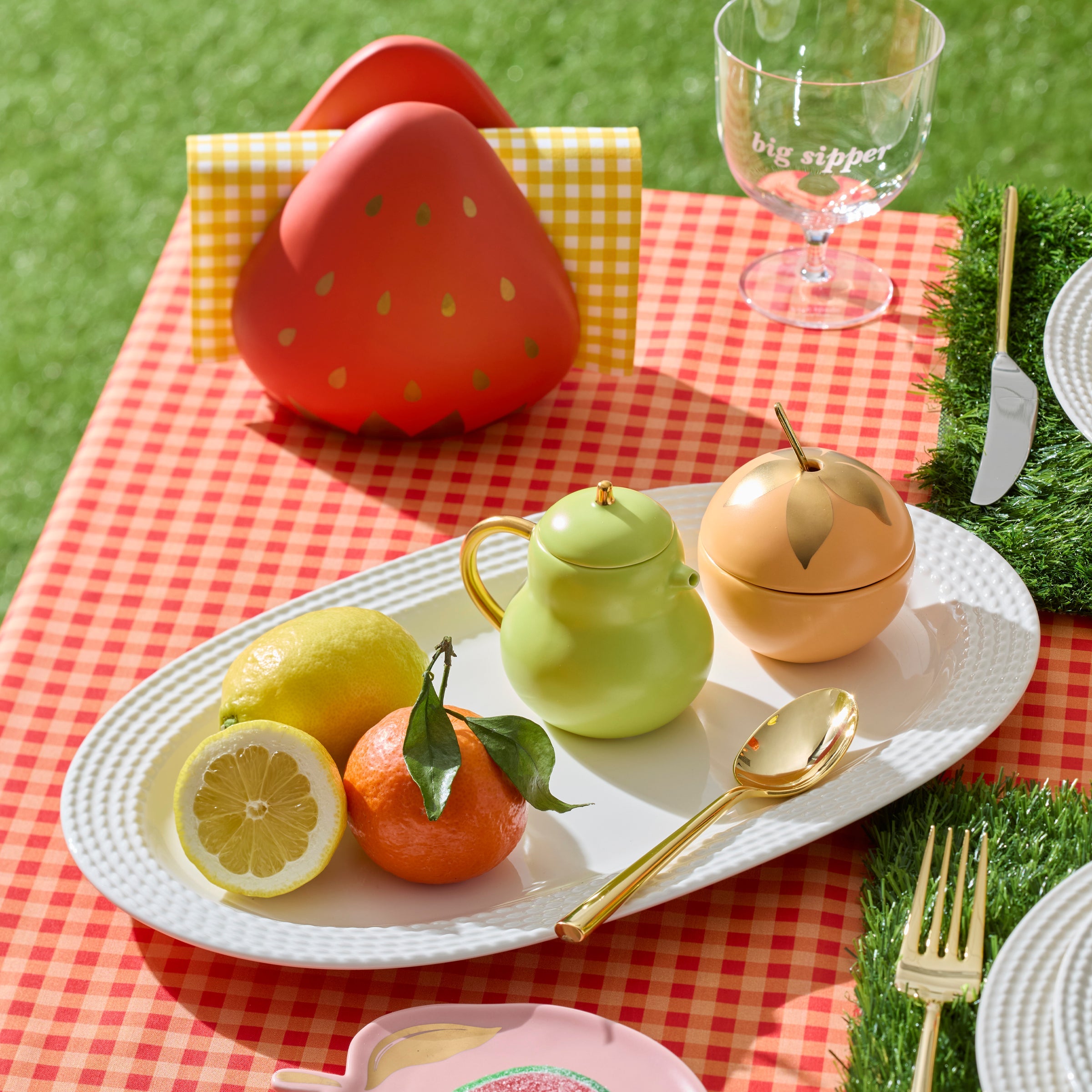 Alternative view of Tutti Fruity Pear & Orange Sugar & Creamer Set