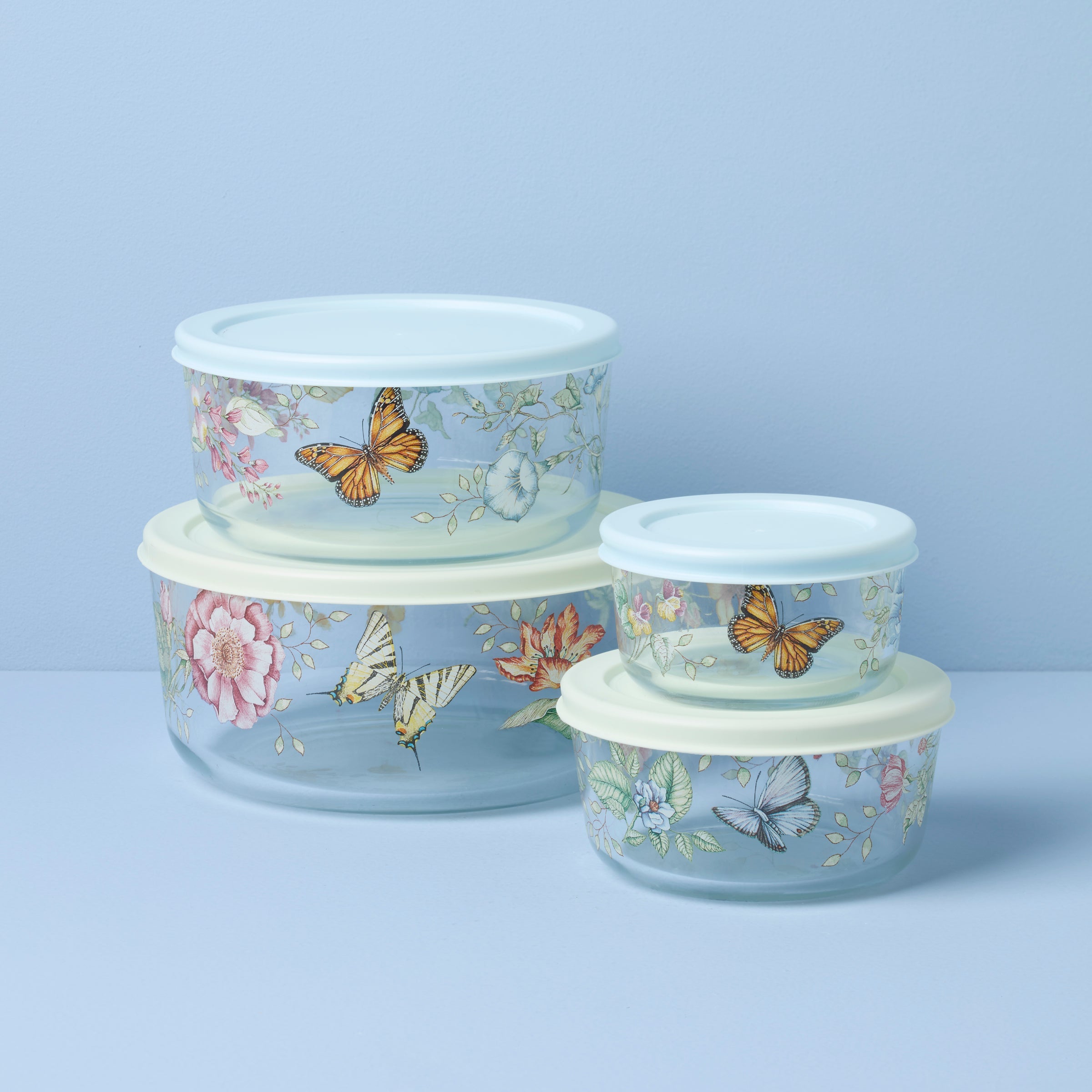 Butterfly Meadow Glass Containers   Set Of 4