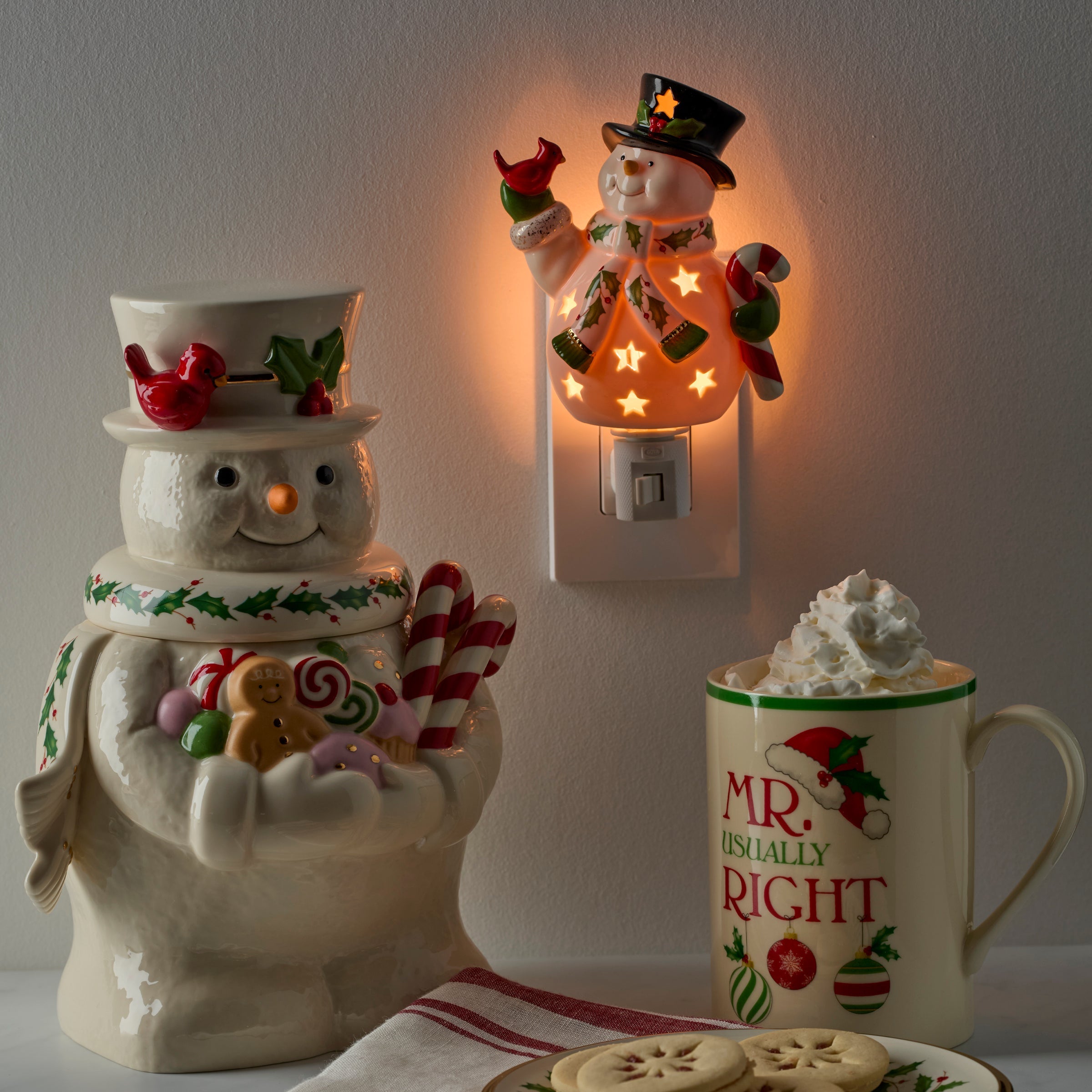 Happy Holly Days Snowman Night Light - Image 3