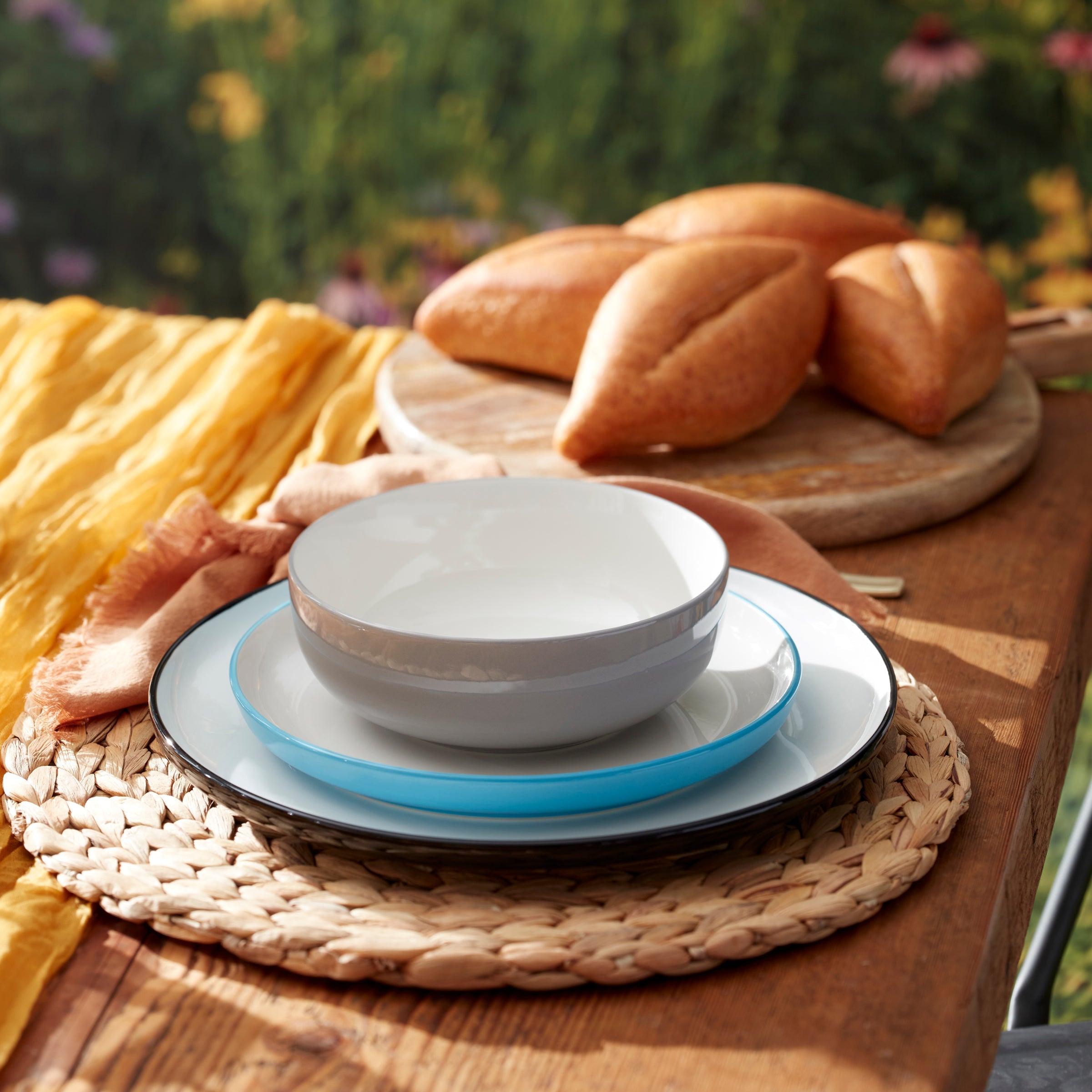 24 Seven Colors Sunbaked 12 Piece Dinnerware Set - Image 9