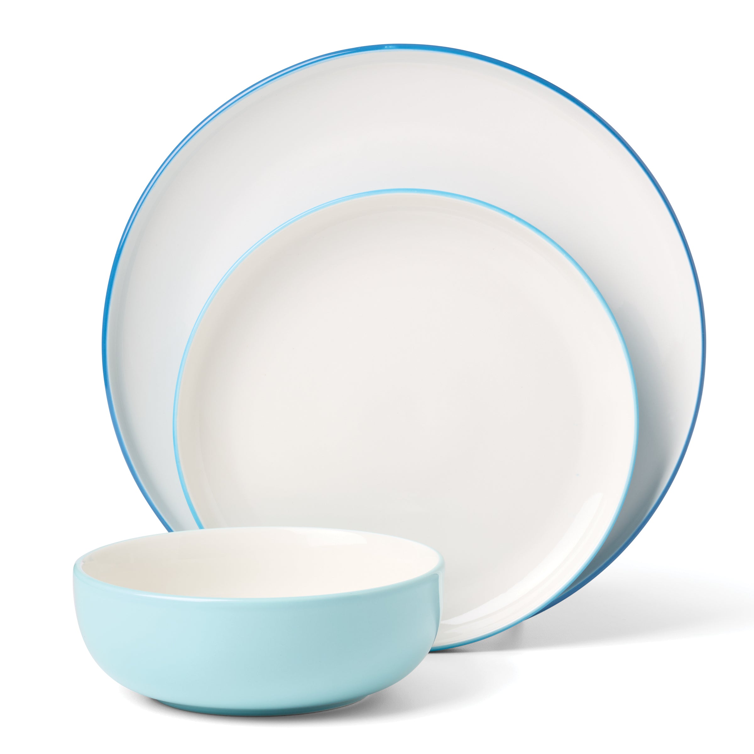 24 Seven Colors Turquoise 12 Piece Dinnerware Set - Image 13