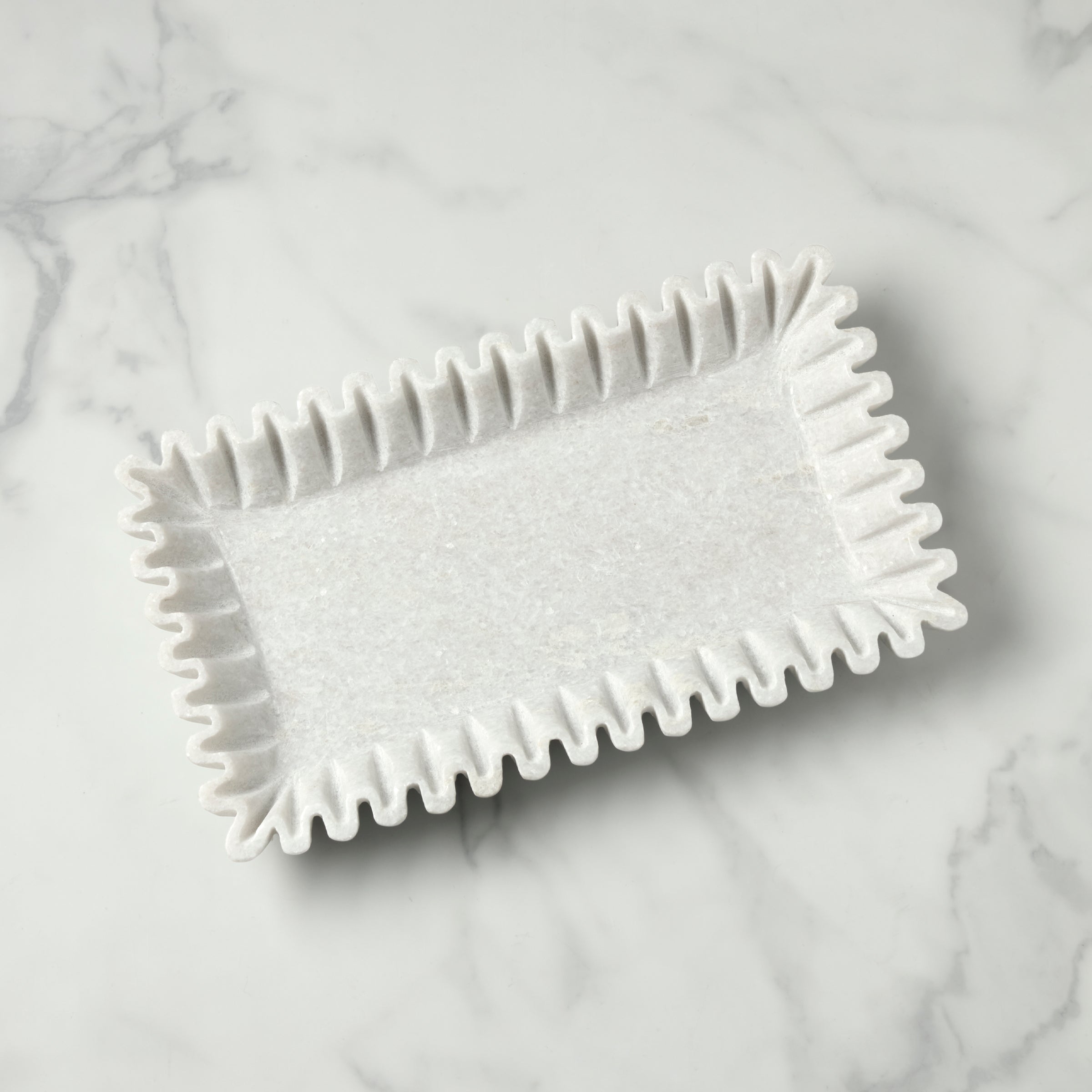 Waterloo Artisan Crafted Wavy Marble Platter