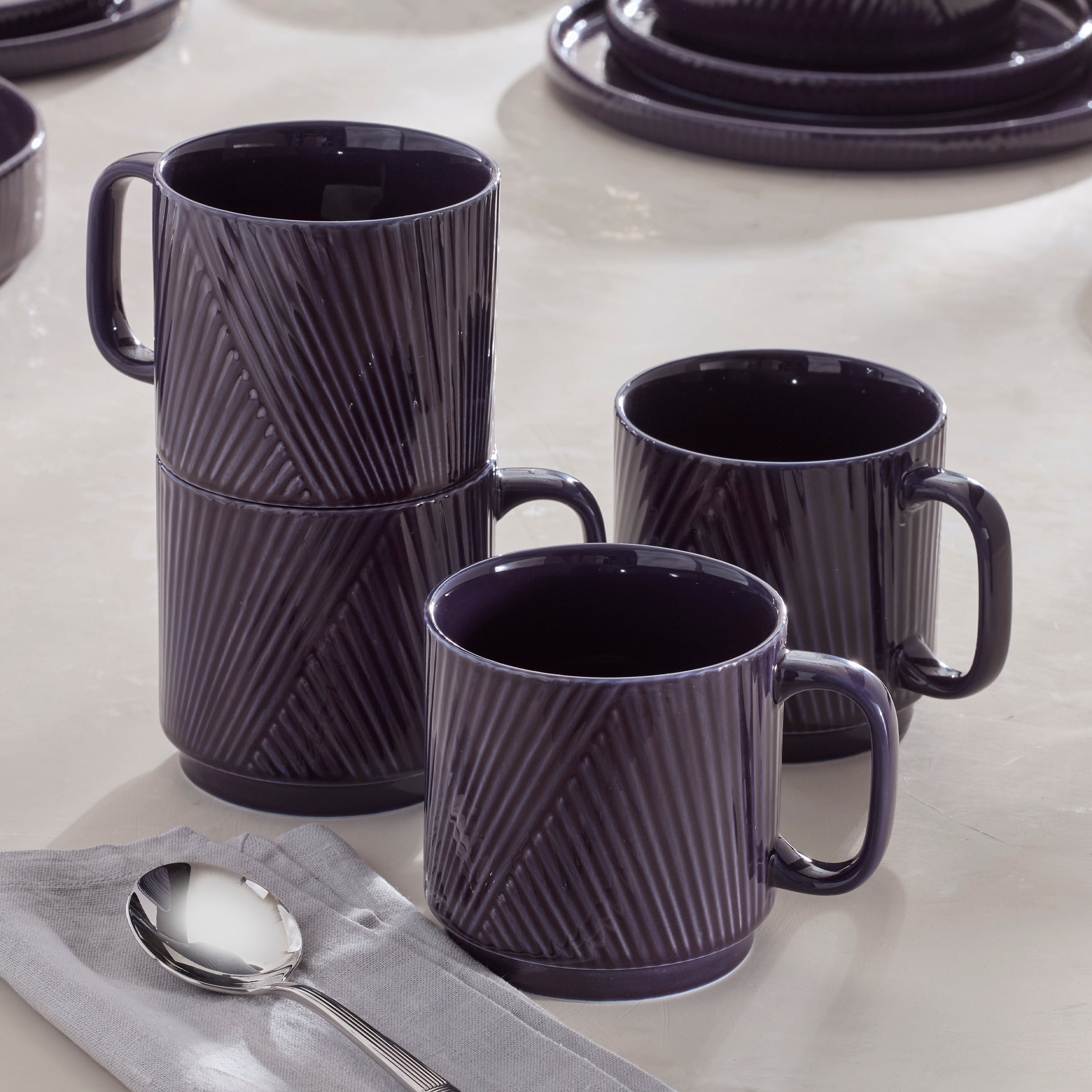 Alternative view of Modulus Nightshade Mugs   Set of 4