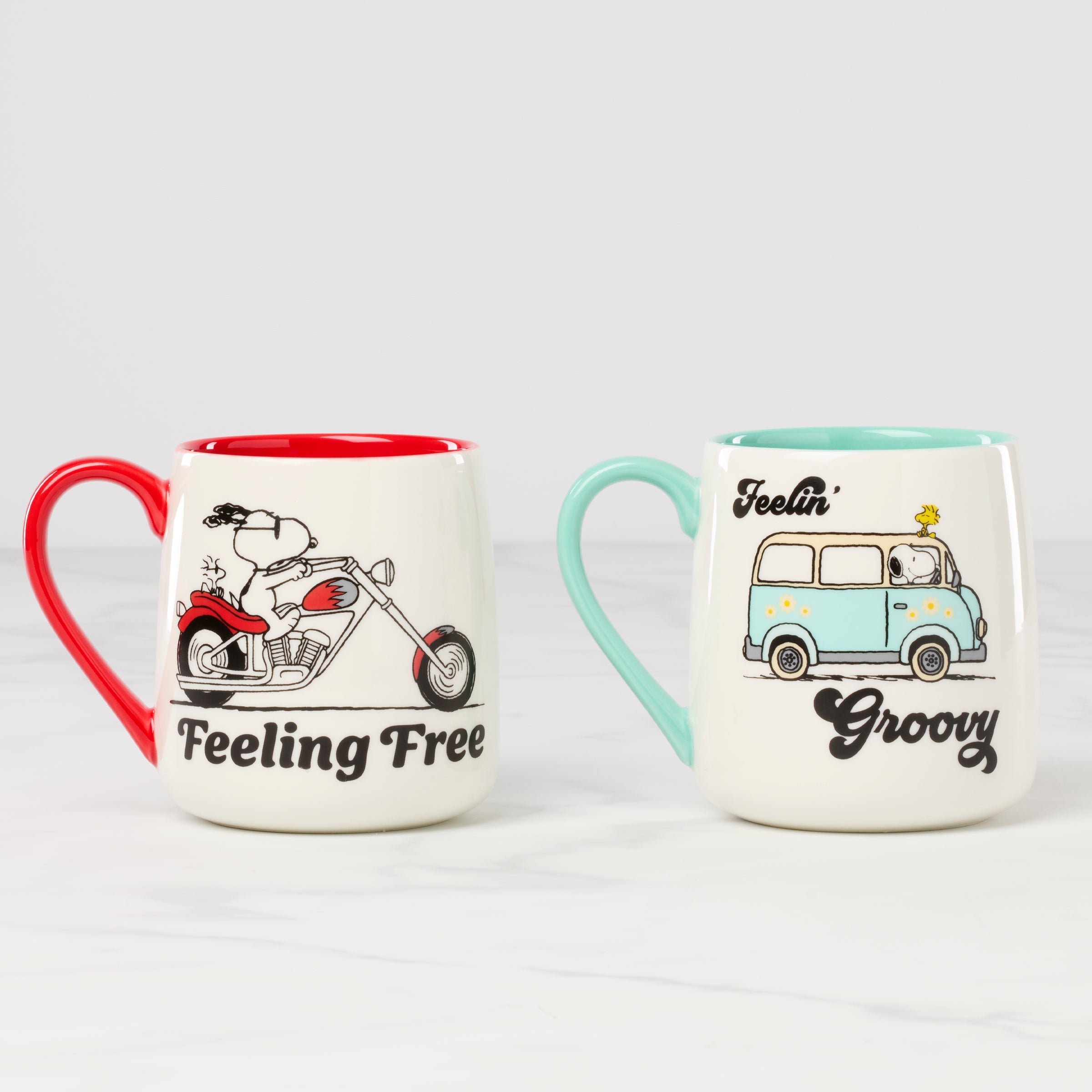 Alternative view of Peanuts Mugs   Set of 2   Groovy Feeling Free
