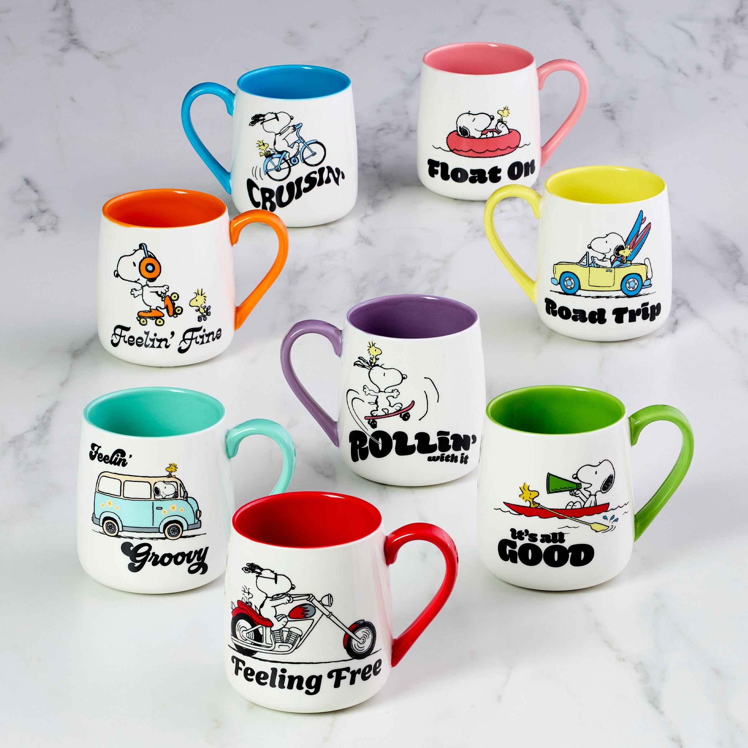 Peanuts Mugs Set of 2 Rollin' All Good - Image 4
