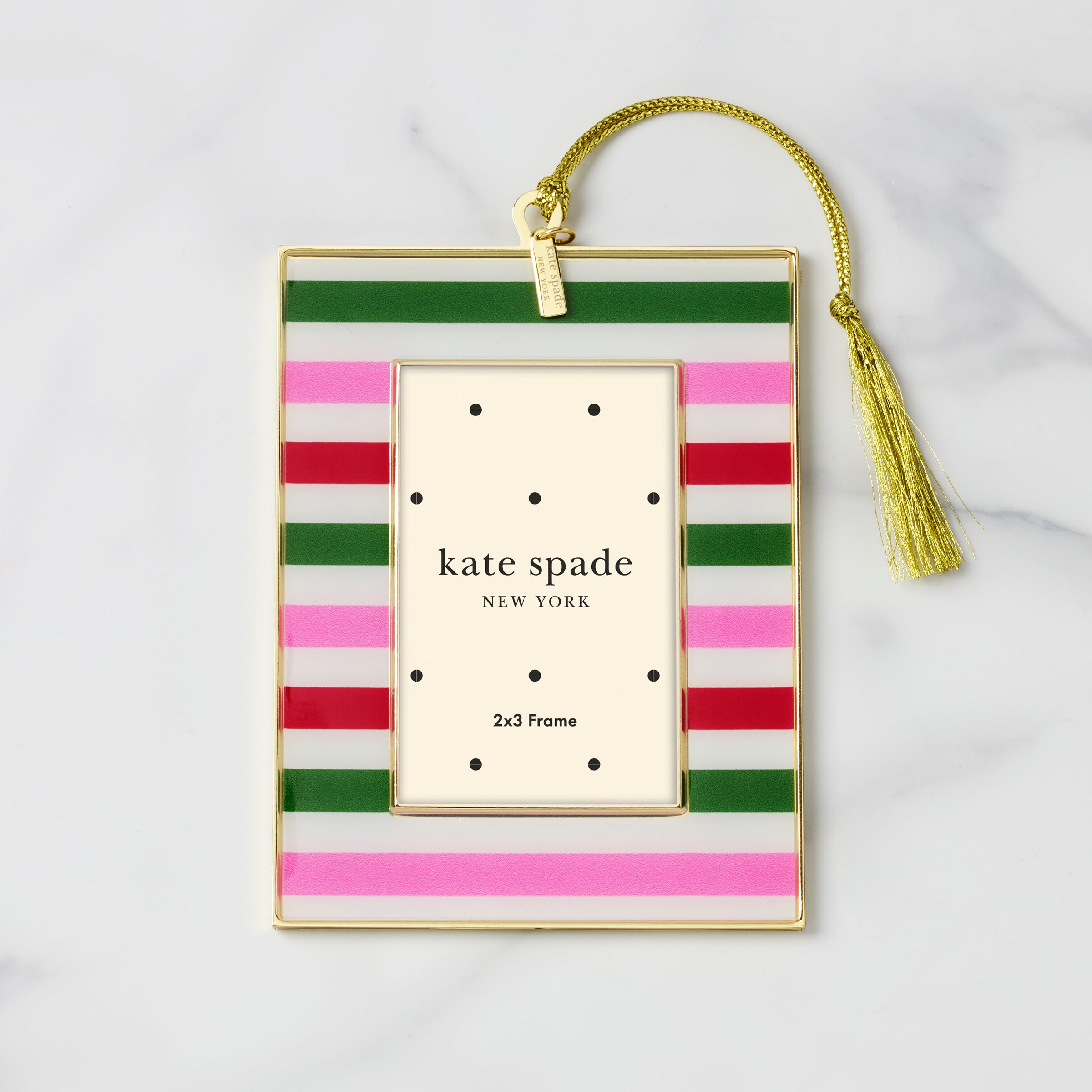 Be Jolly Mini Frame Ornament   Stripe