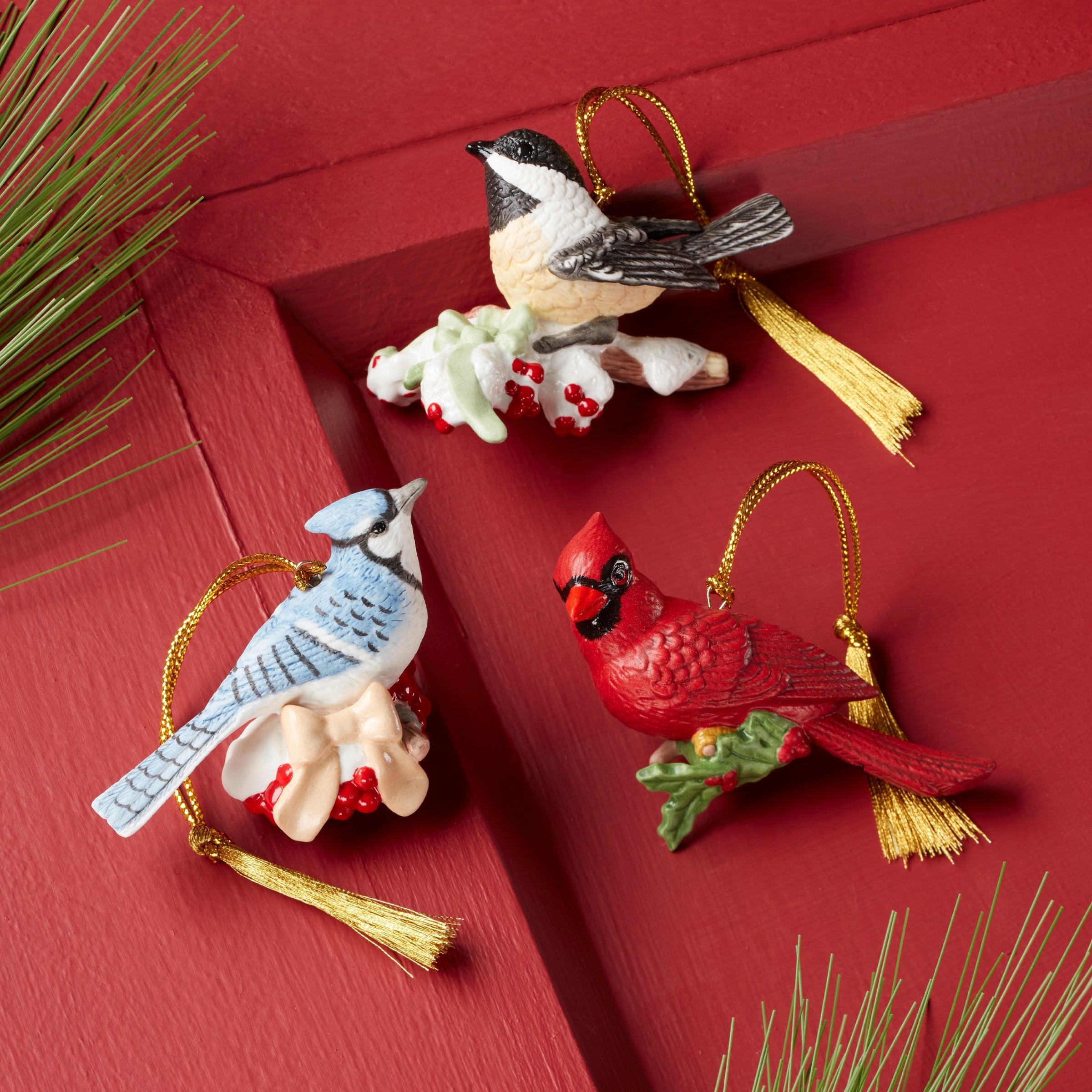 Alternative view of Winter Birds Ornaments   Set Of 3