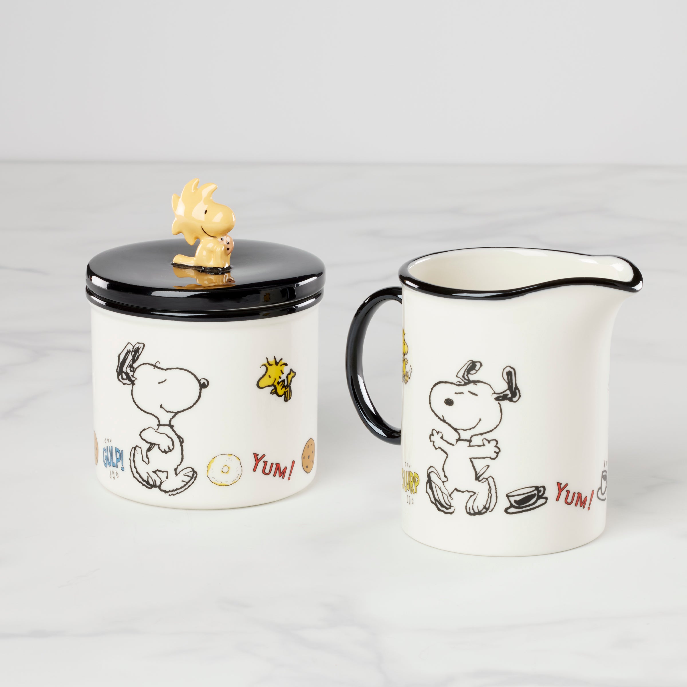 Chef Snoopy Sugar & Creamer   2 Piece Set