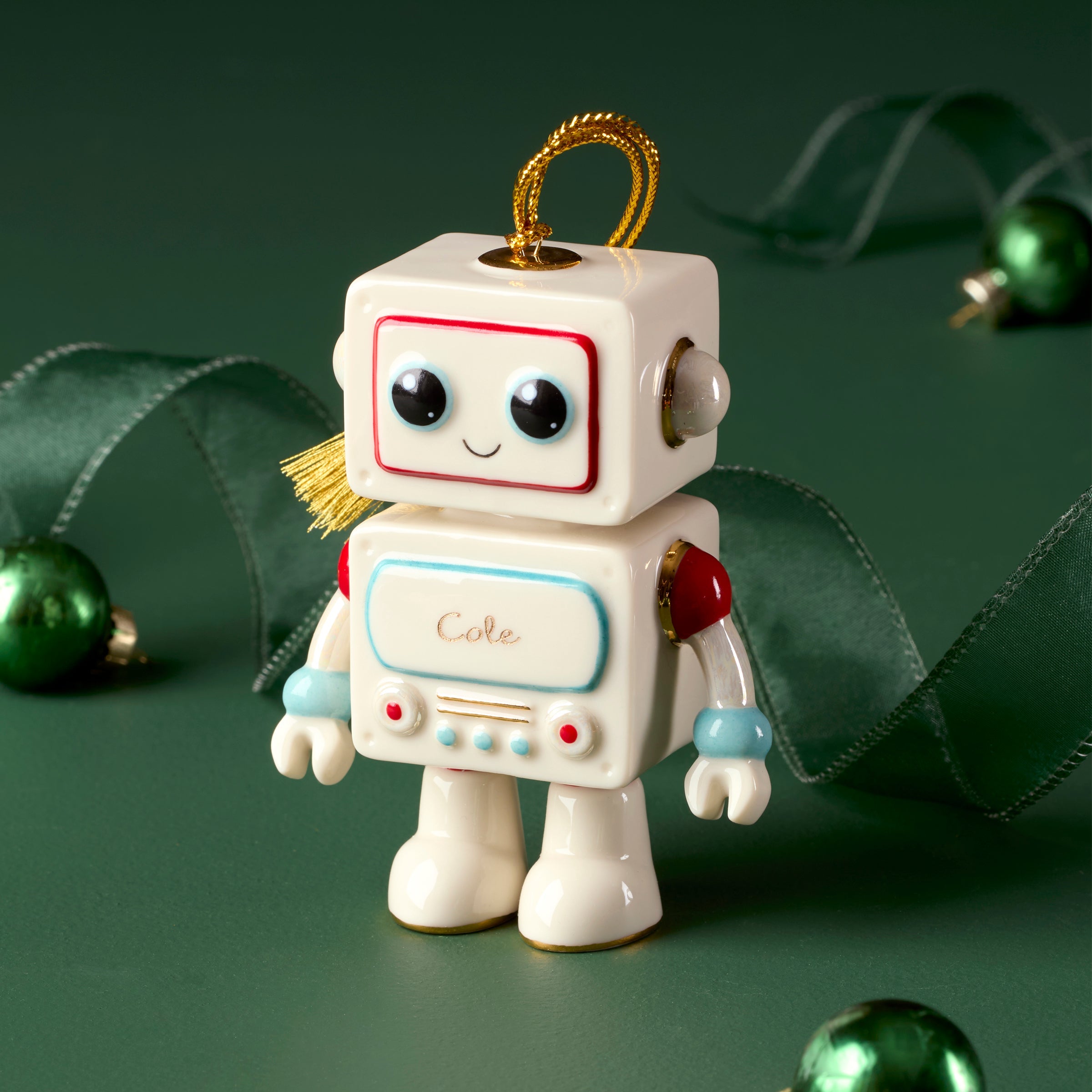 Alternative view of Personalized Robot Ornament