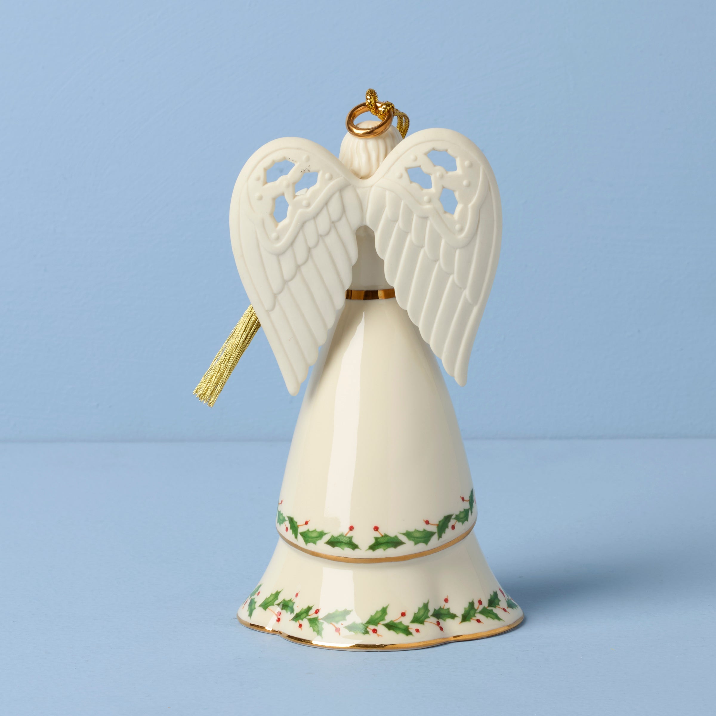 Holiday Angel Bell with Mandolin Ornament - Image 2